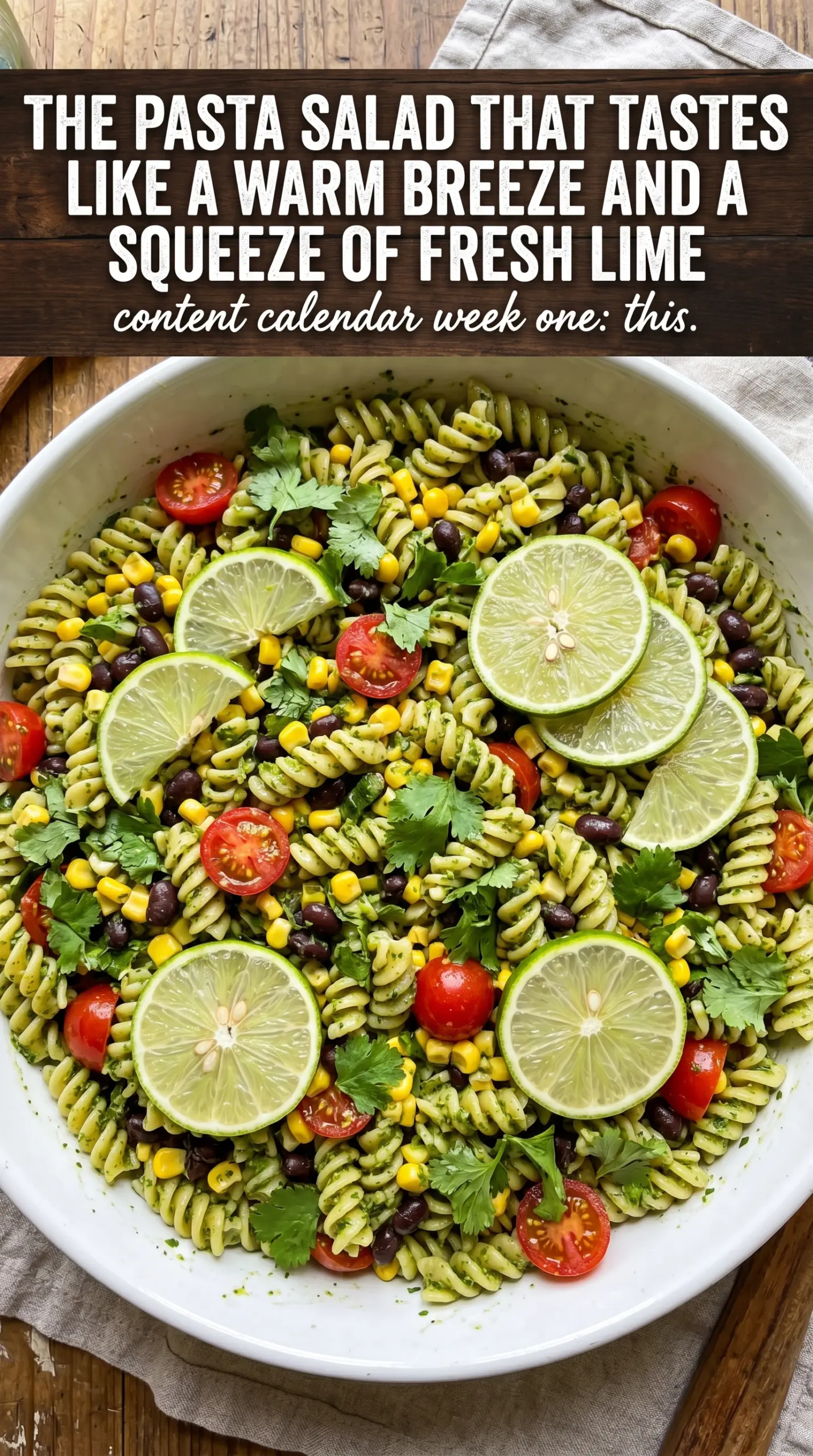 Cilantro Lime Pasta Salad fresh citrus black beans