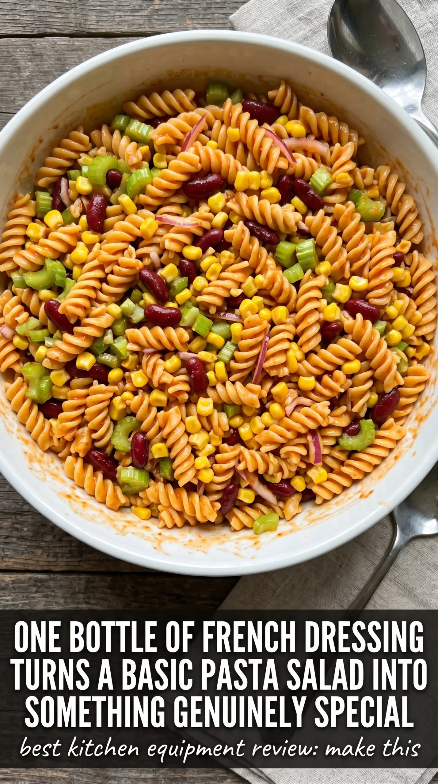 French Dressing Pasta Salad tangy retro