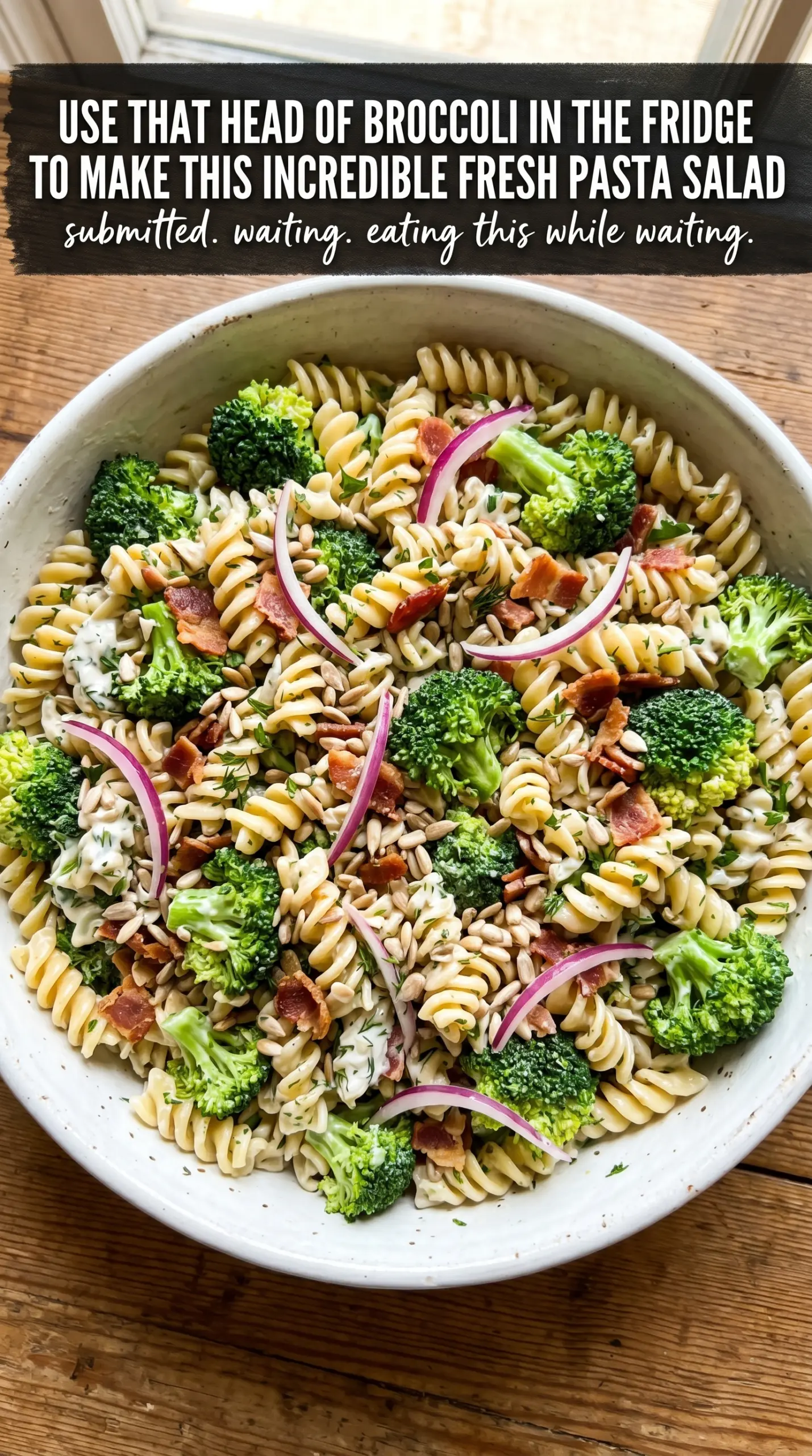 Crisp broccoli florets in salad