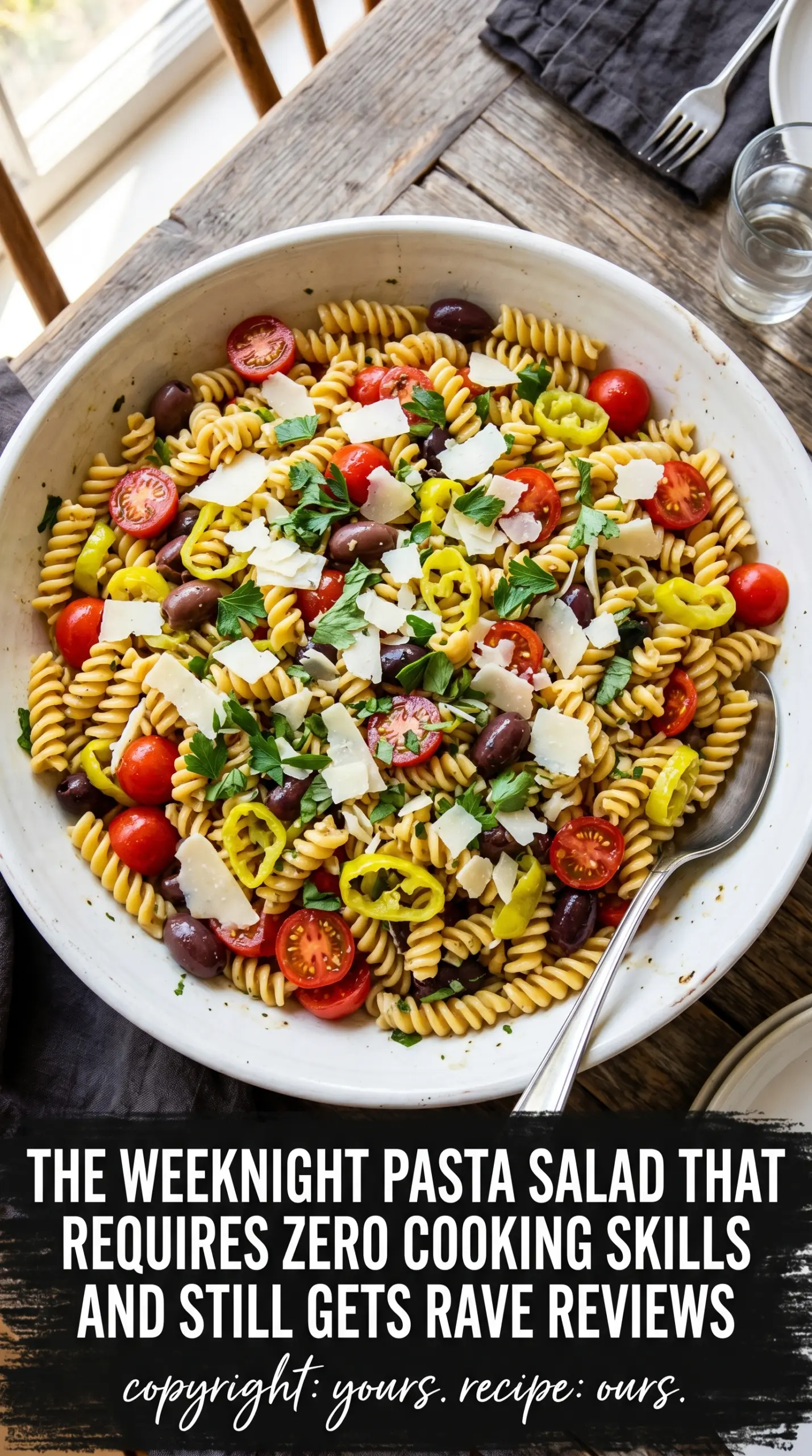 Pasta Salad With Italian Dressing crisp vegetables, tangy, make-ahead