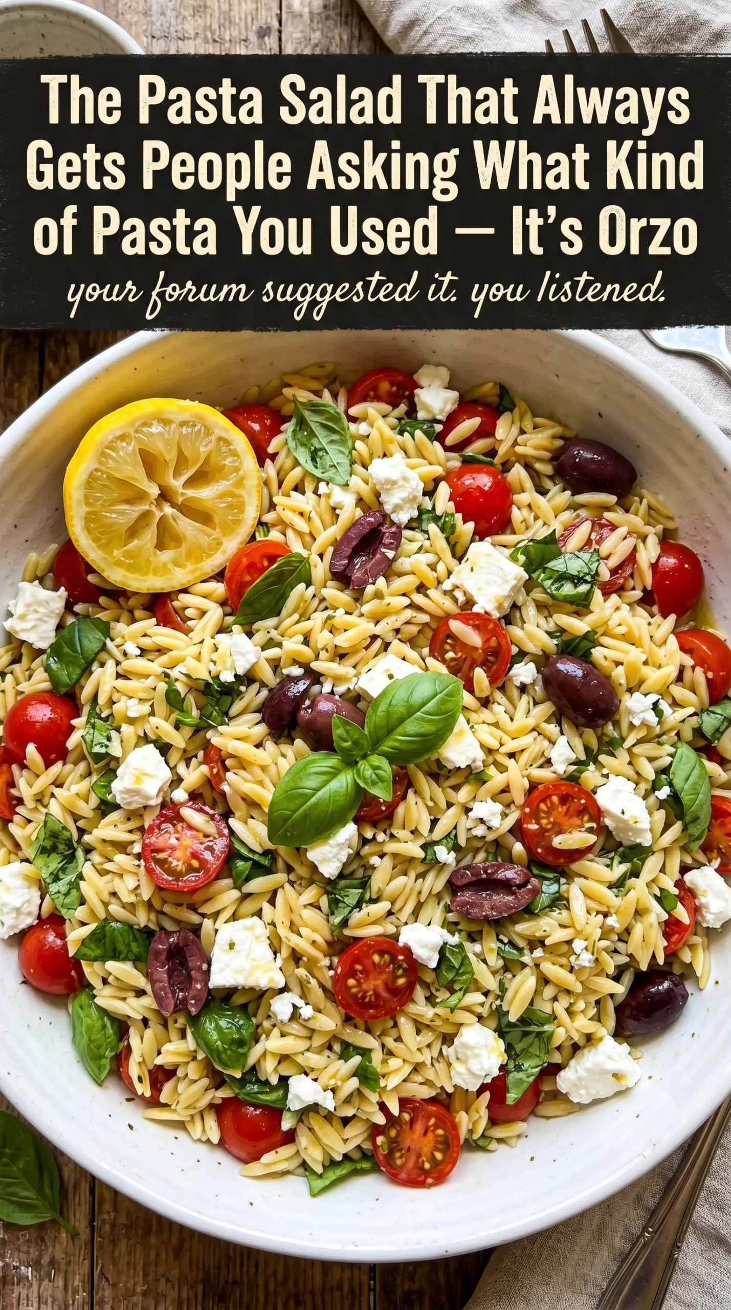 Orzo Salad fresh herby lemon