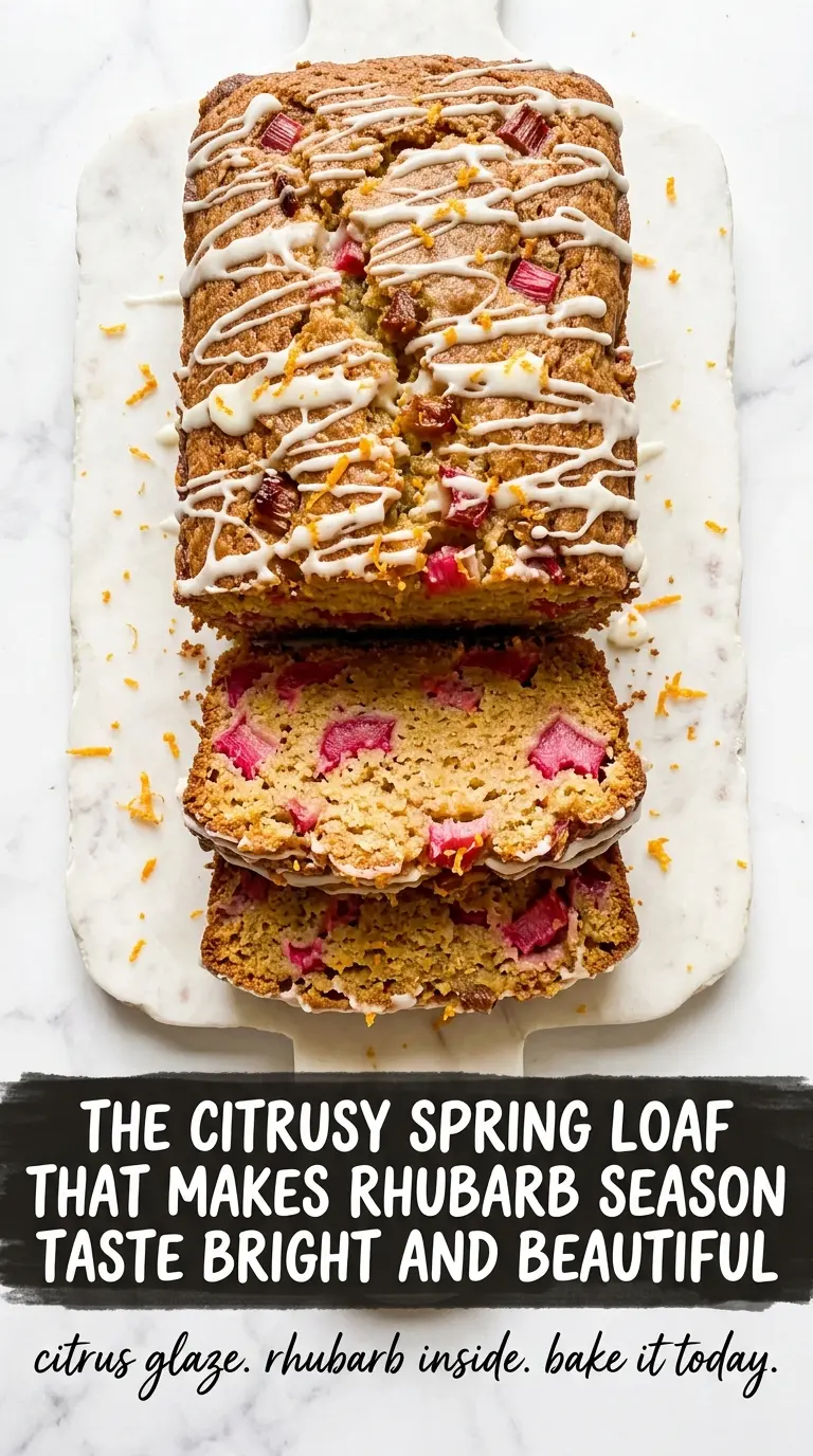 Orange Rhubarb Bread moist citrus loaf