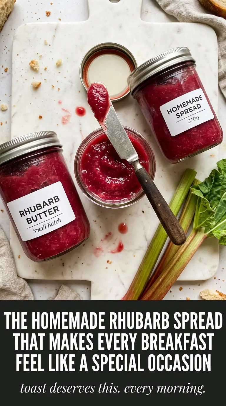 Rhubarb Butter thick spreadable pink