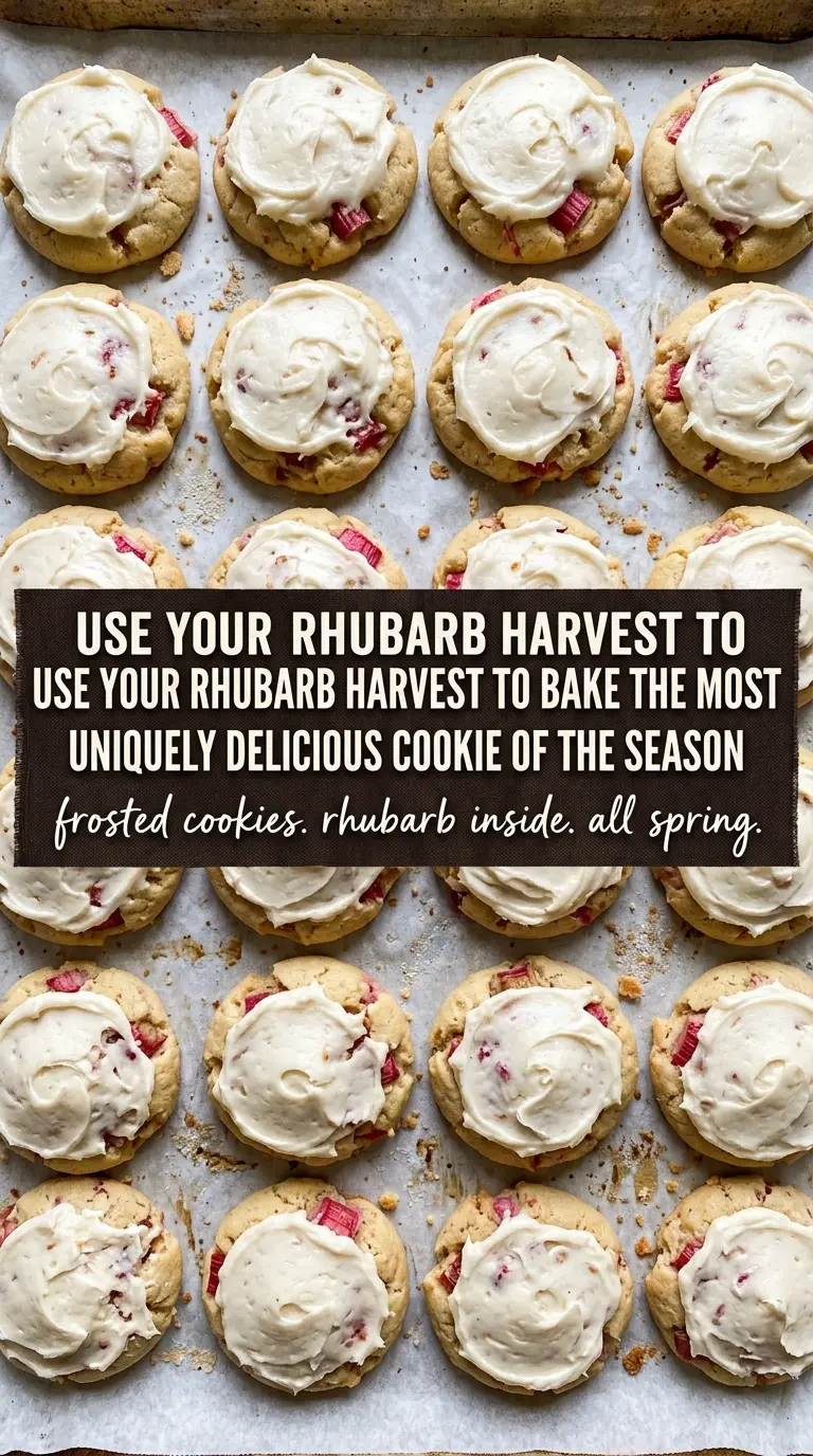 Rhubarb Cookies soft pink cookies