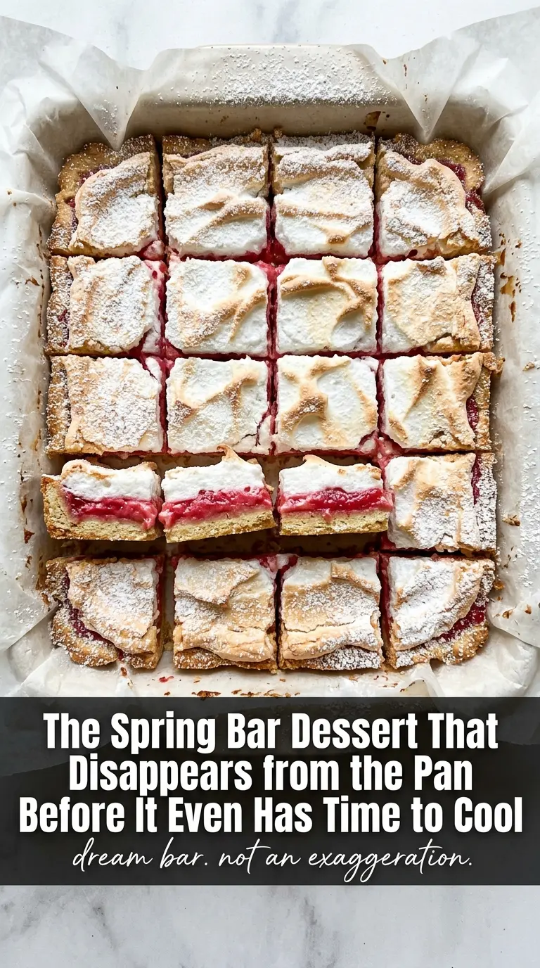 Rhubarb Dream Bars creamy layered buttery