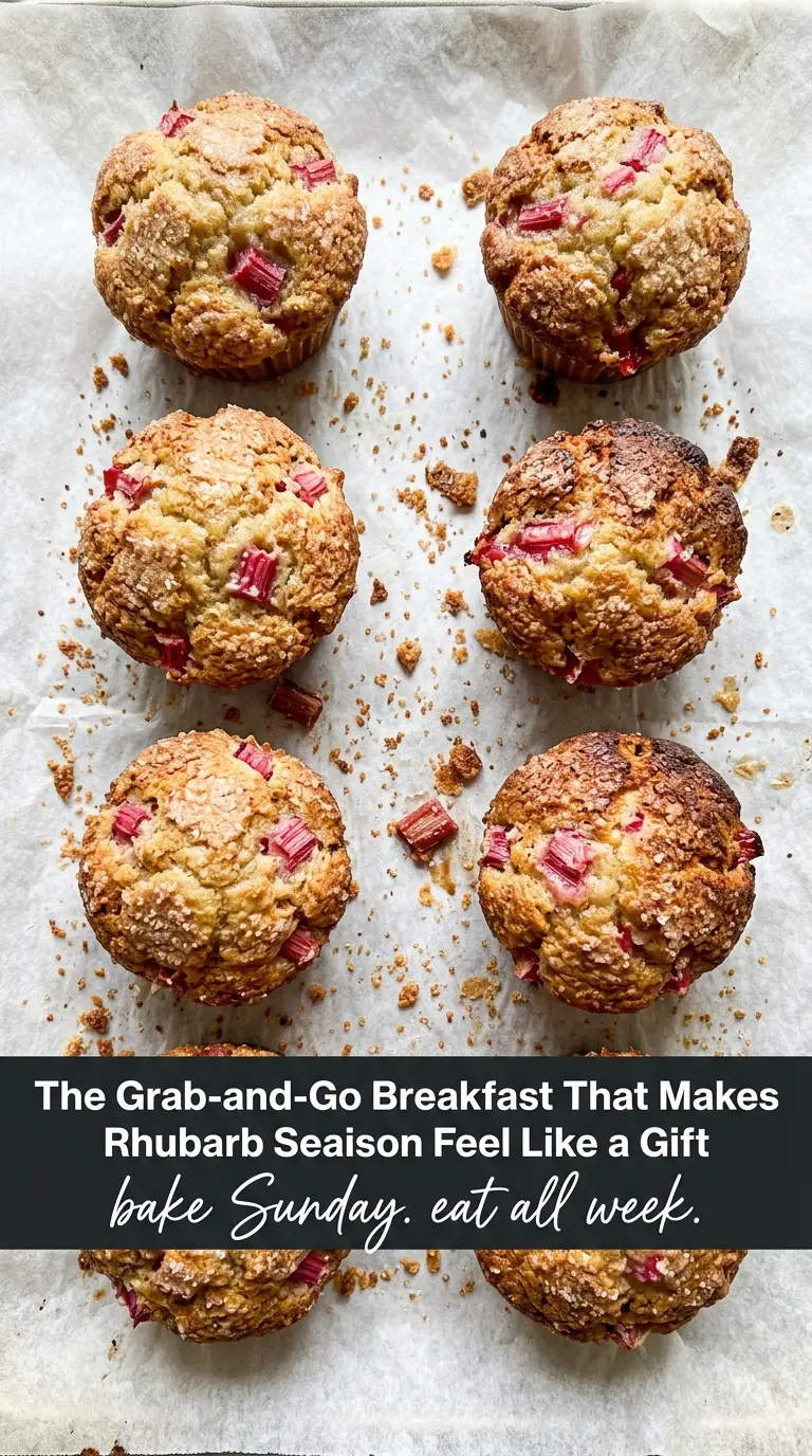 Rhubarb muffins tender golden domes