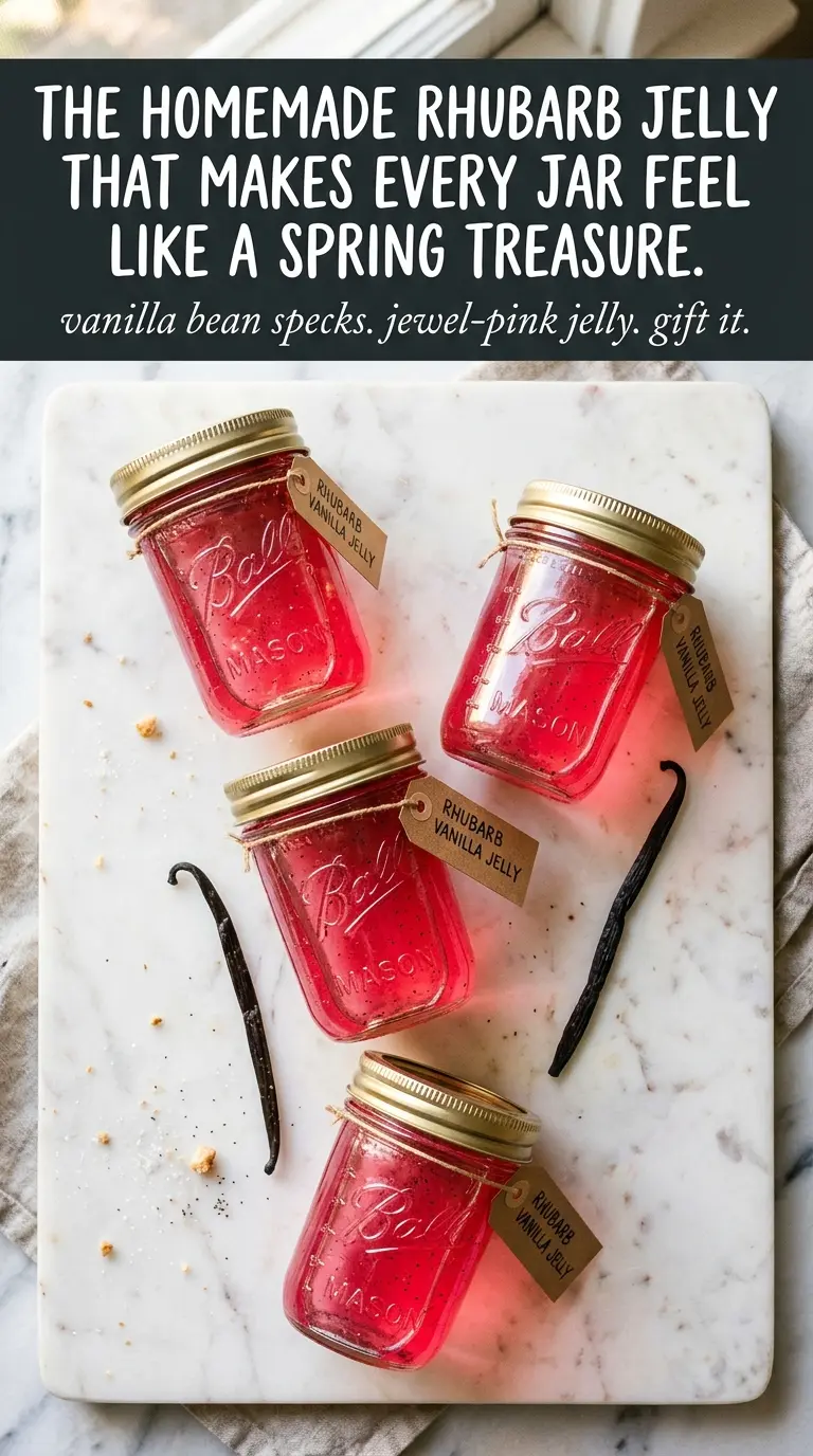 Set rhubarb jelly preserve glossy