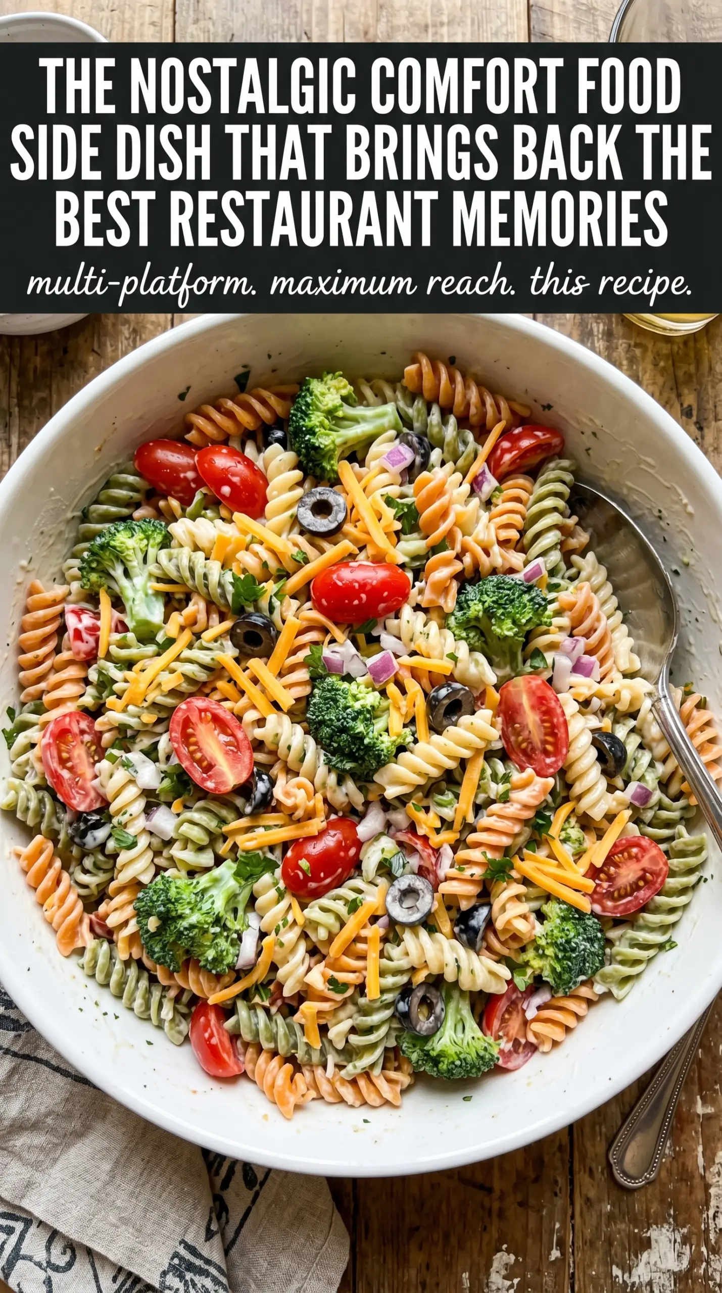 Ruby Tuesday Pasta Salad creamy broccoli cauliflower