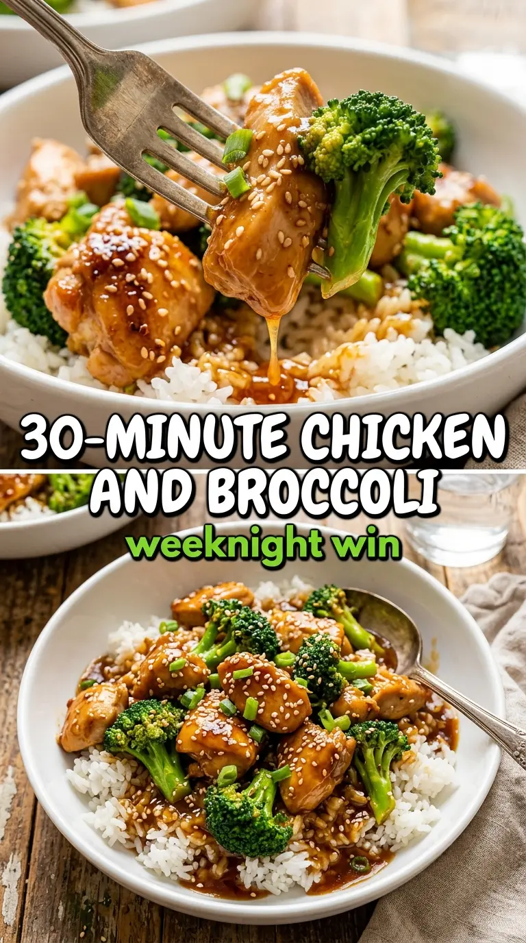 30-Minute Chicken and Broccoli glossy broccoli sesame