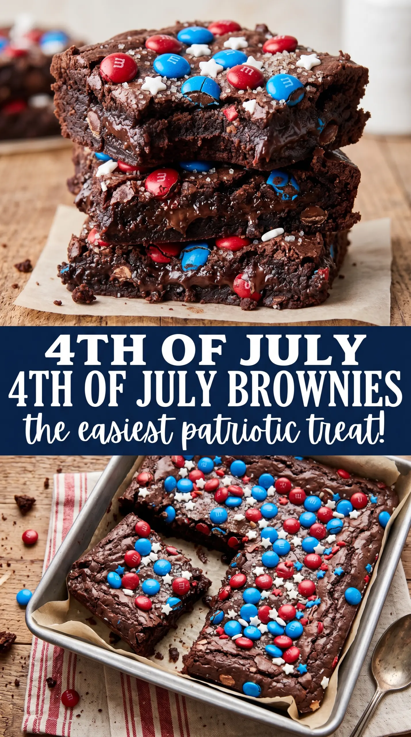 4th of July brownies fudgy patriotic flag