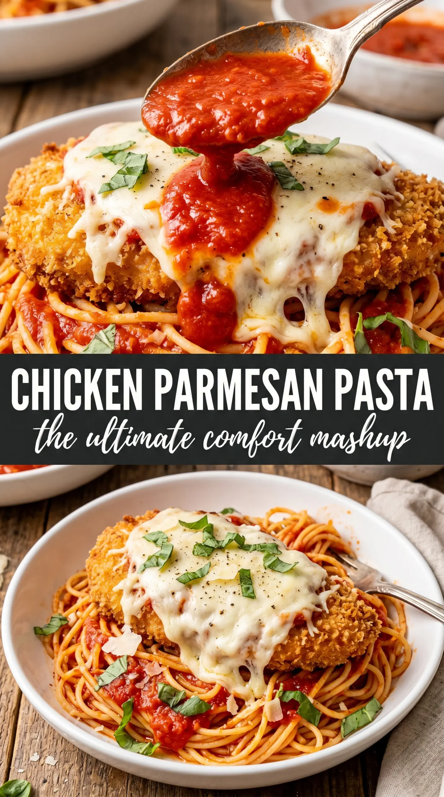 Chicken Parmesan Pasta cheesy baked penne