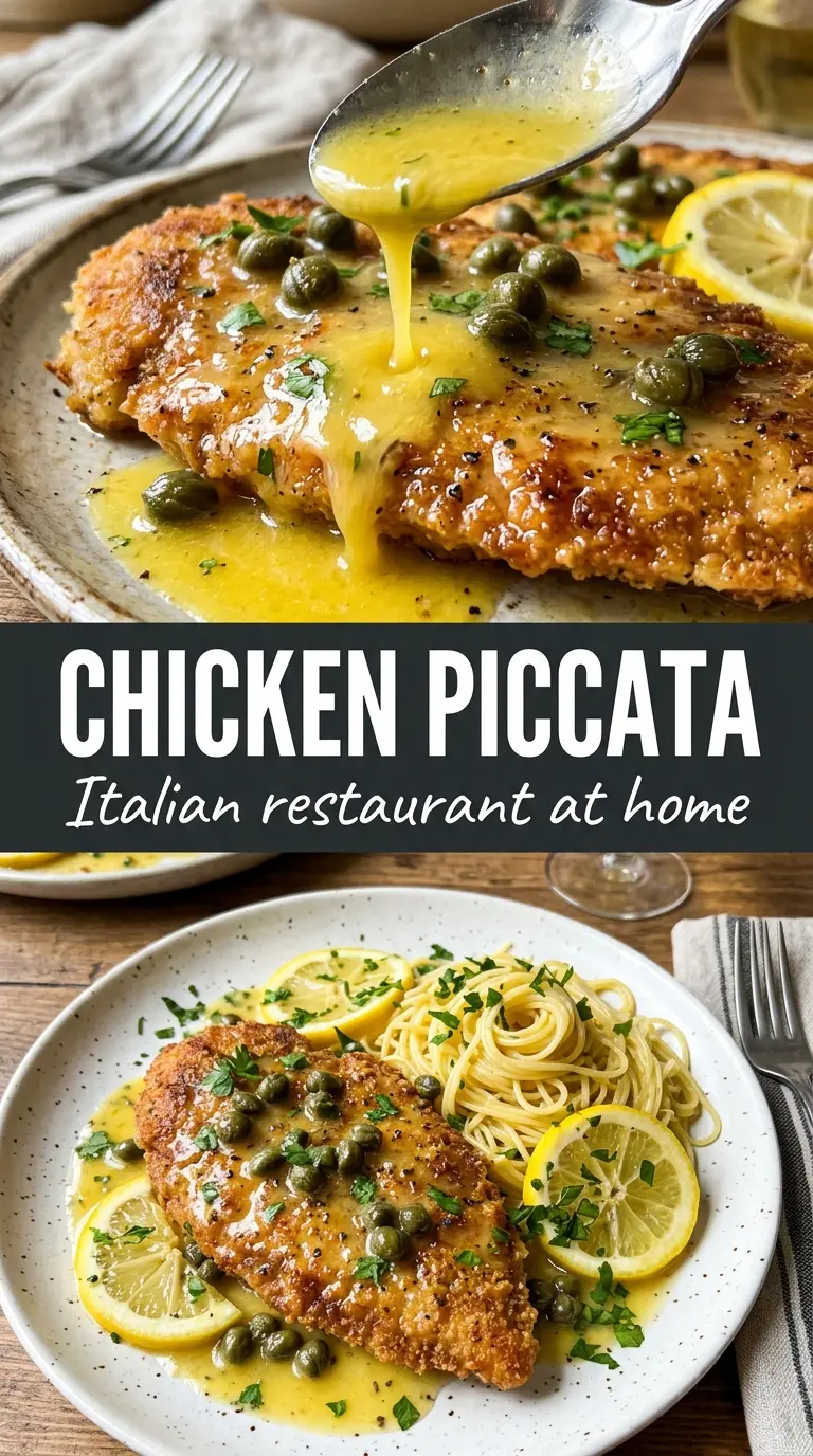Chicken piccata bright lemon-caper cutlets
