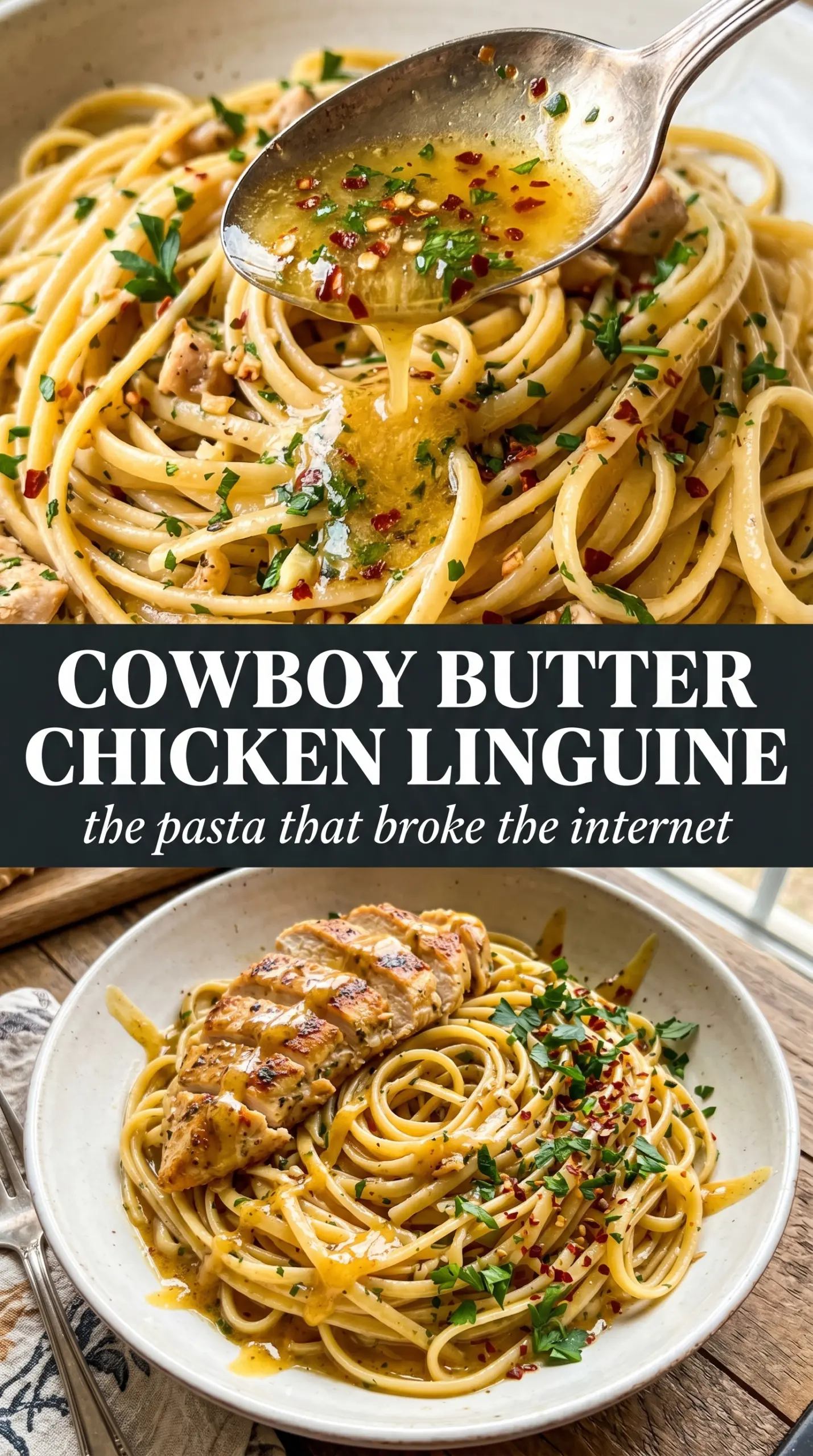 Cowboy Butter Chicken Linguine bold spicy pasta
