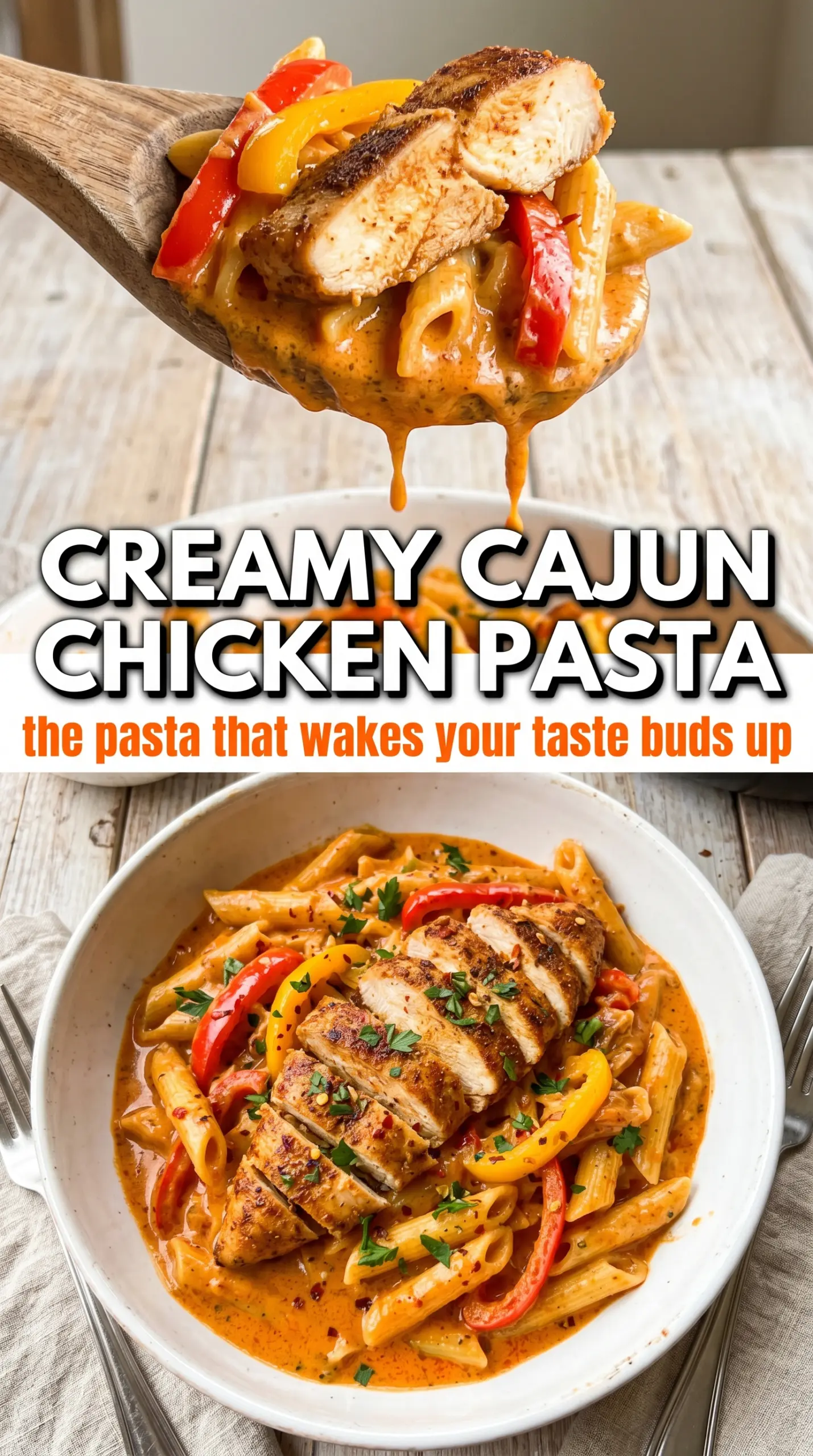 Creamy Cajun Chicken Pasta, spicy creamy skillet pasta