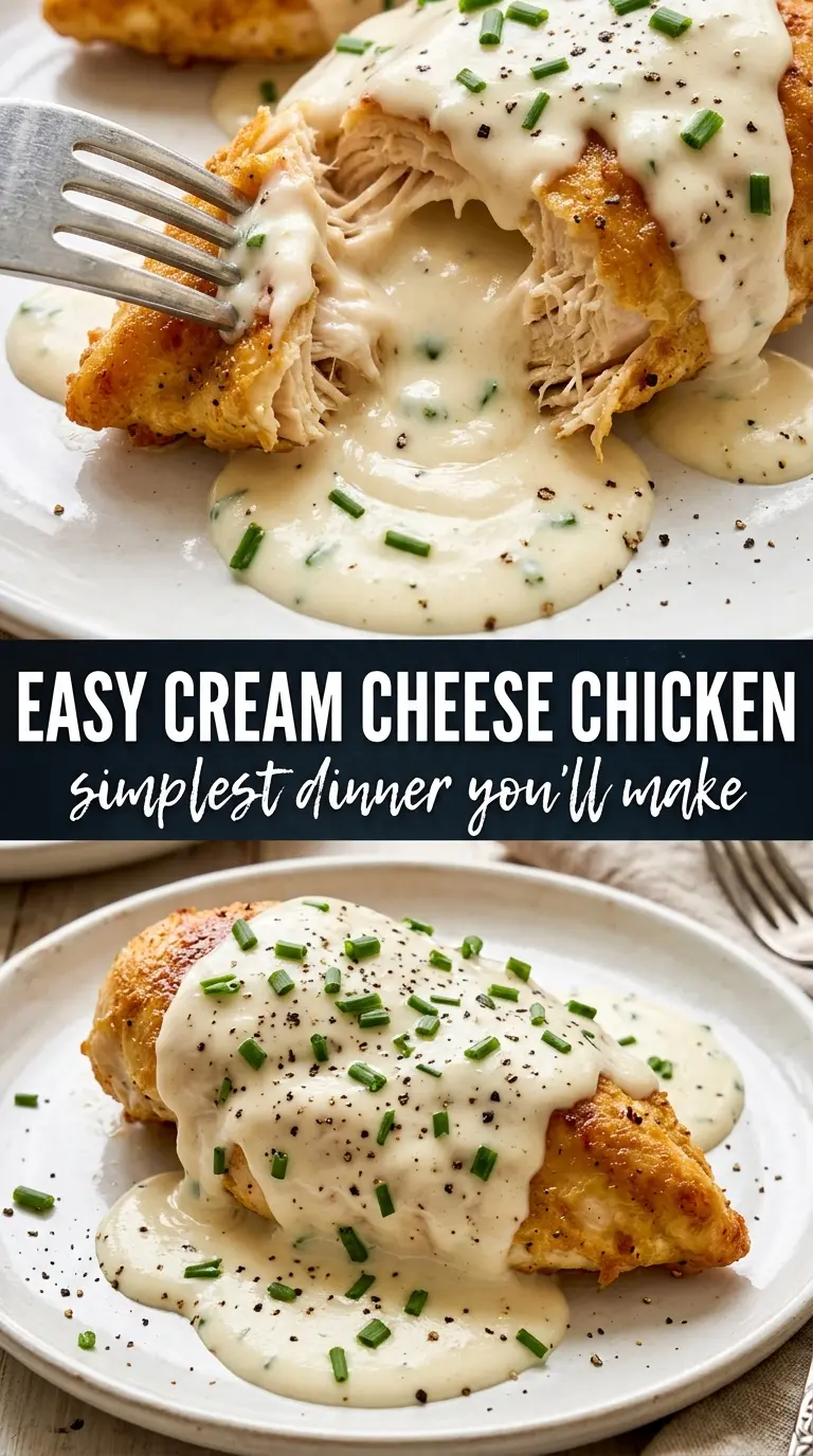 Easy Cream Cheese Chicken creamy tangy skillet