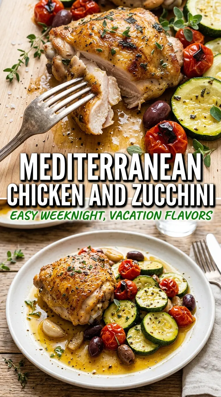 Sheet Pan Mediterranean Chicken and Zucchini lemony roasted chicken