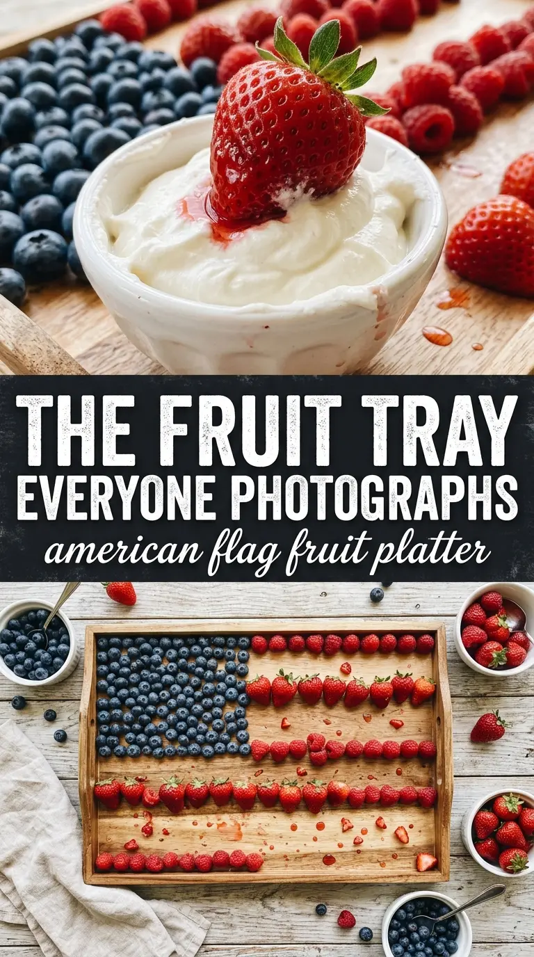 American flag fruit platter red white blue fruit