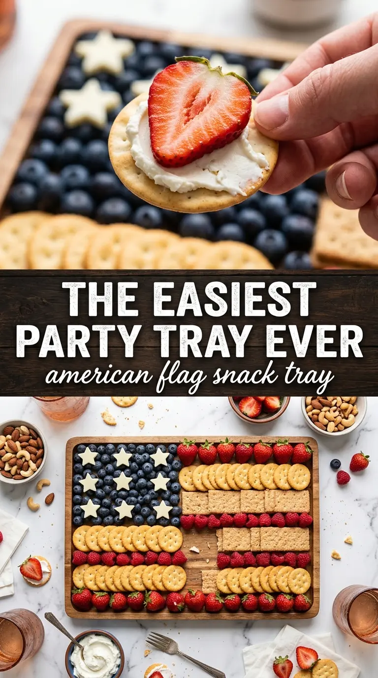 American Flag Snack Tray colorful patriotic board