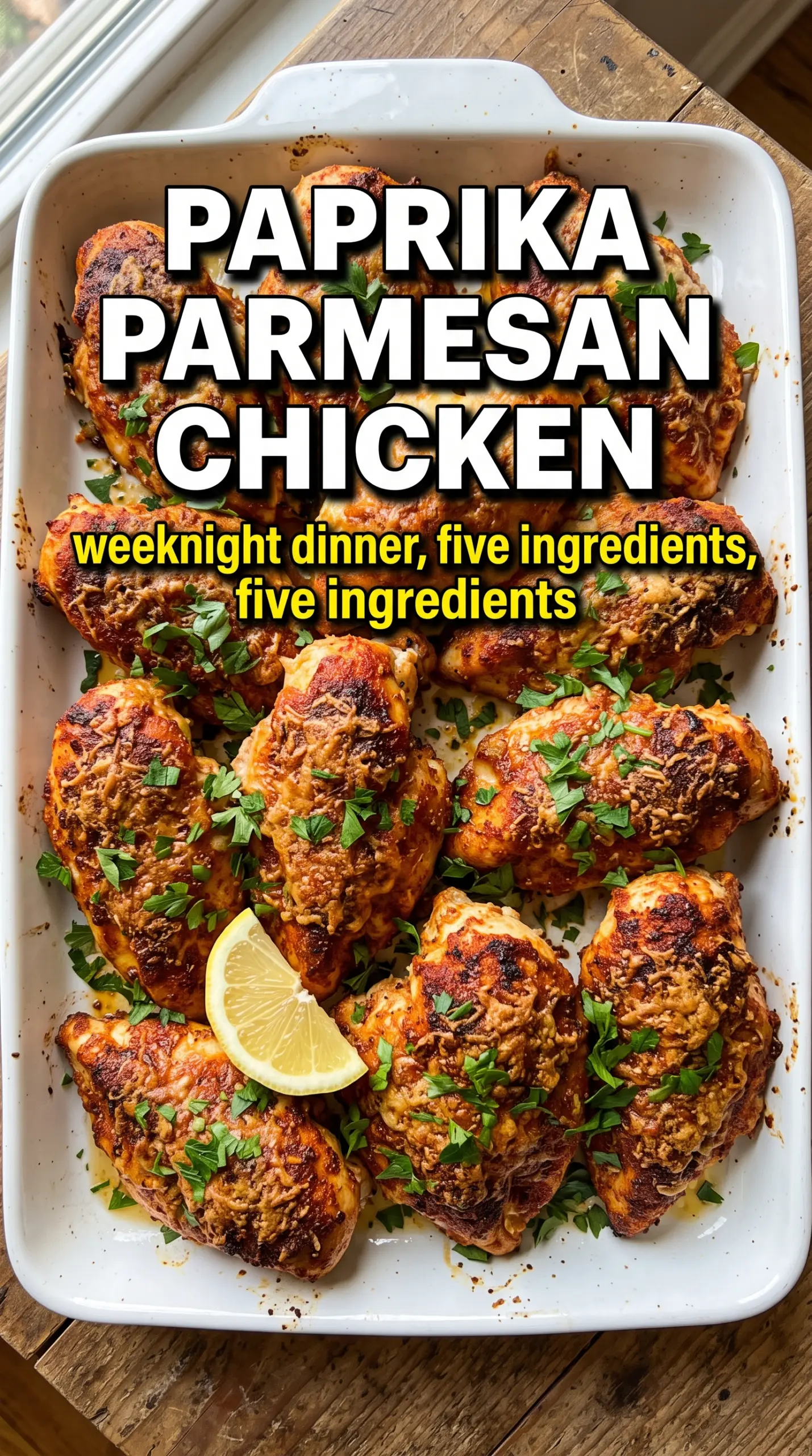 Baked Paprika Parmesan Chicken crispy smoky crust