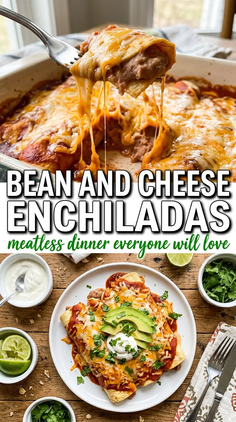 Bean and Cheese Enchiladas, cheesy, saucy, Tex-Mex
