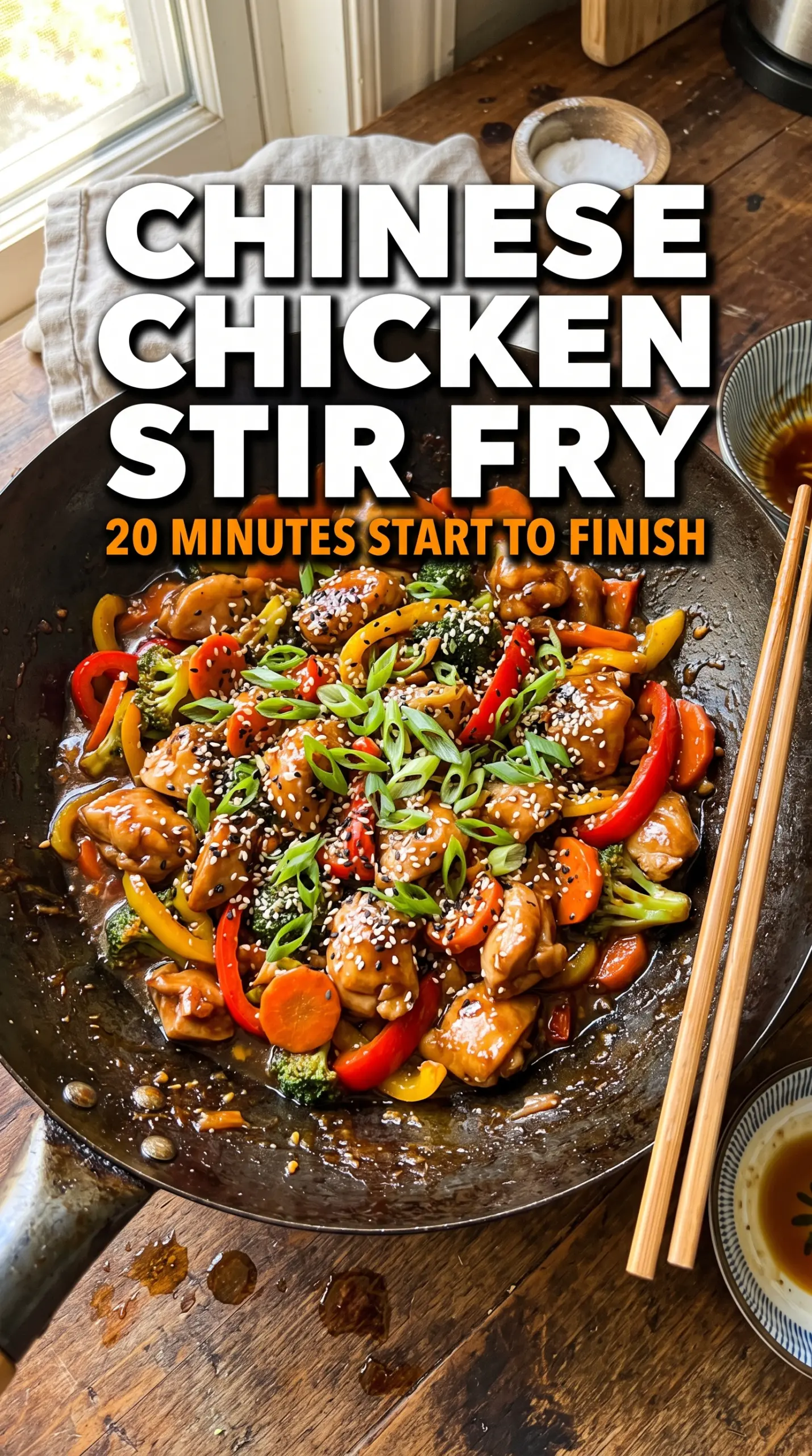 Chinese Chicken Stir Fry colorful glossy