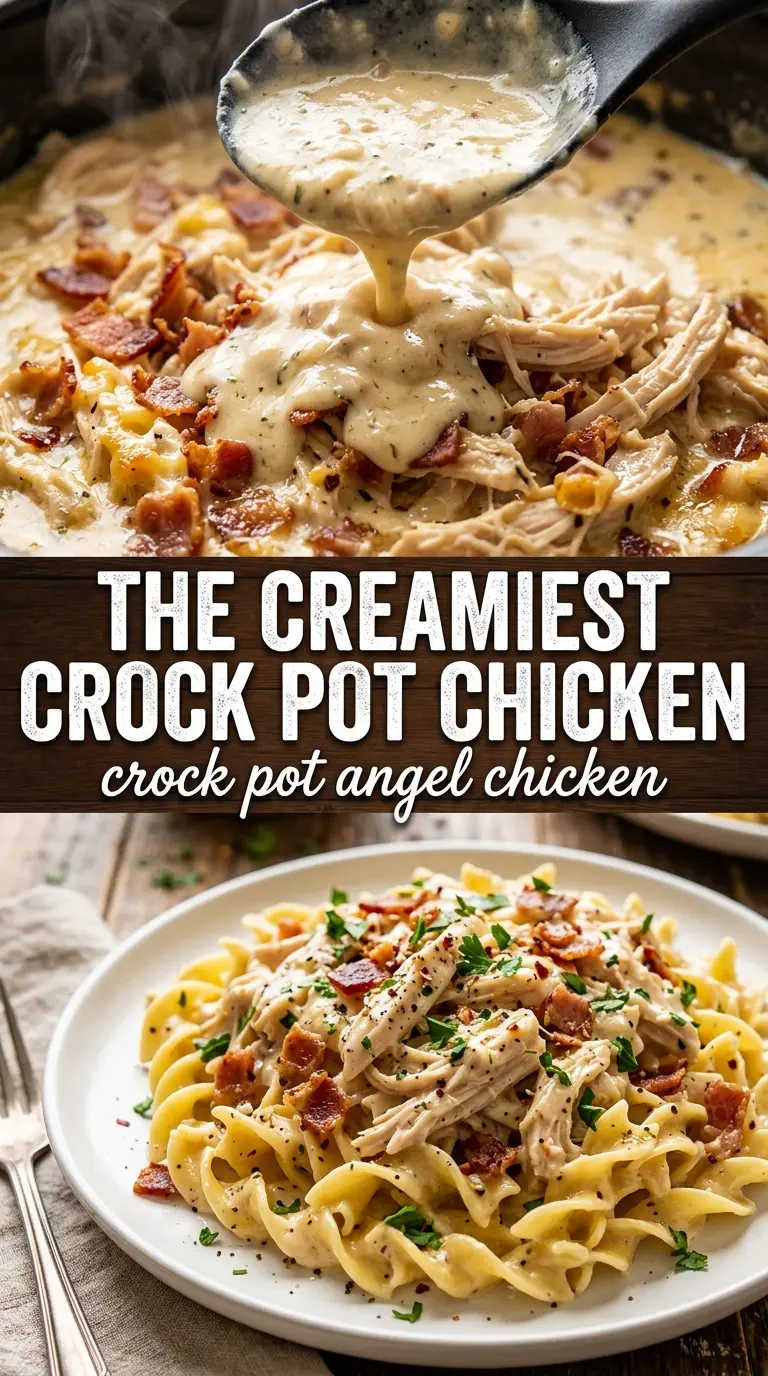 Crock Pot Angel Chicken creamy shredded chicken