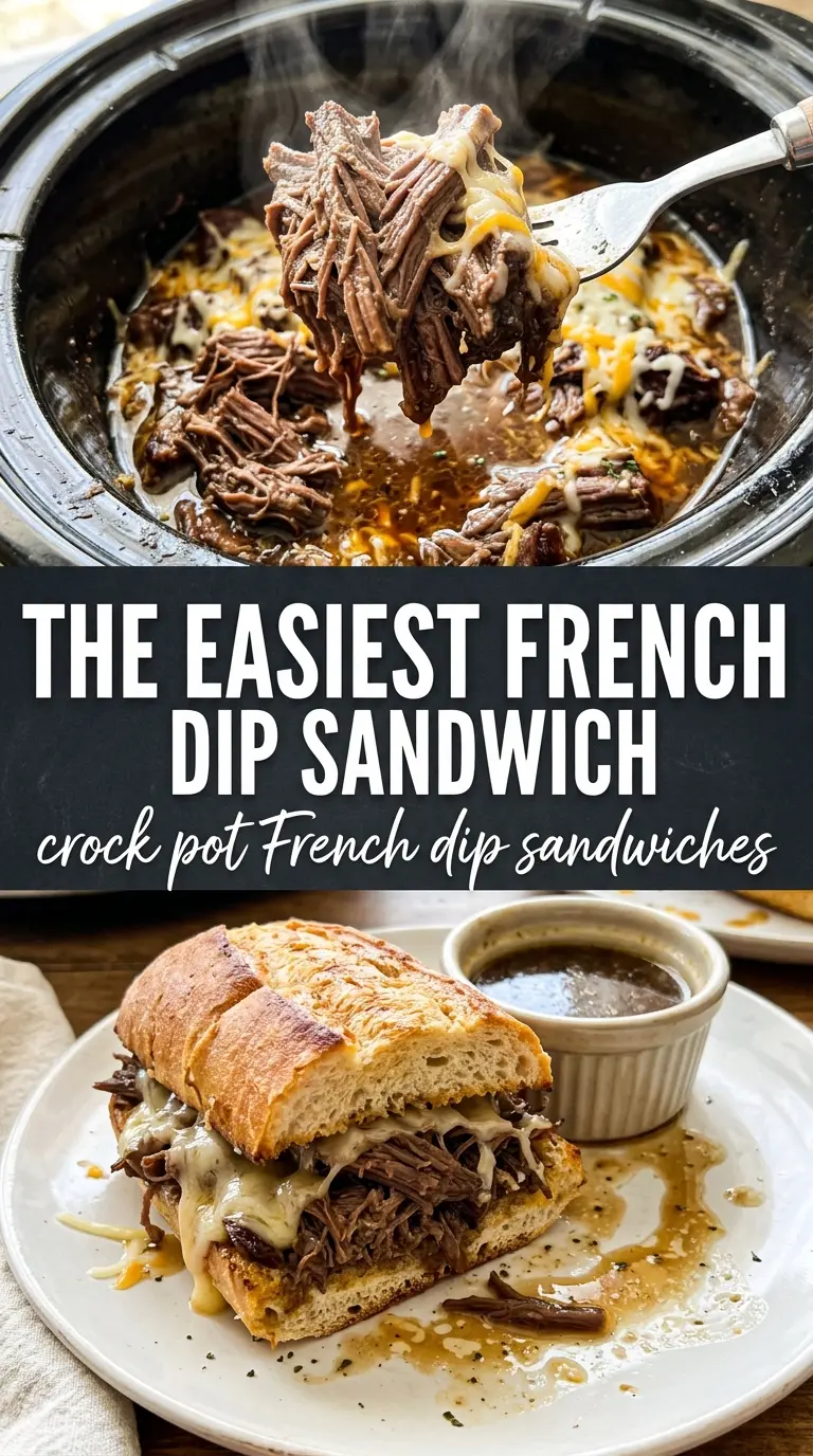 Crock Pot French Dip Sandwiches savory slow-cooked melted