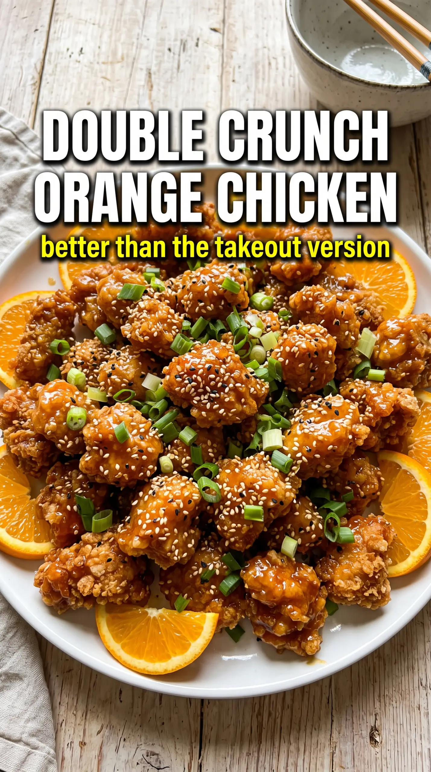 Double Crunch Orange Chicken crispy citrusy glossy