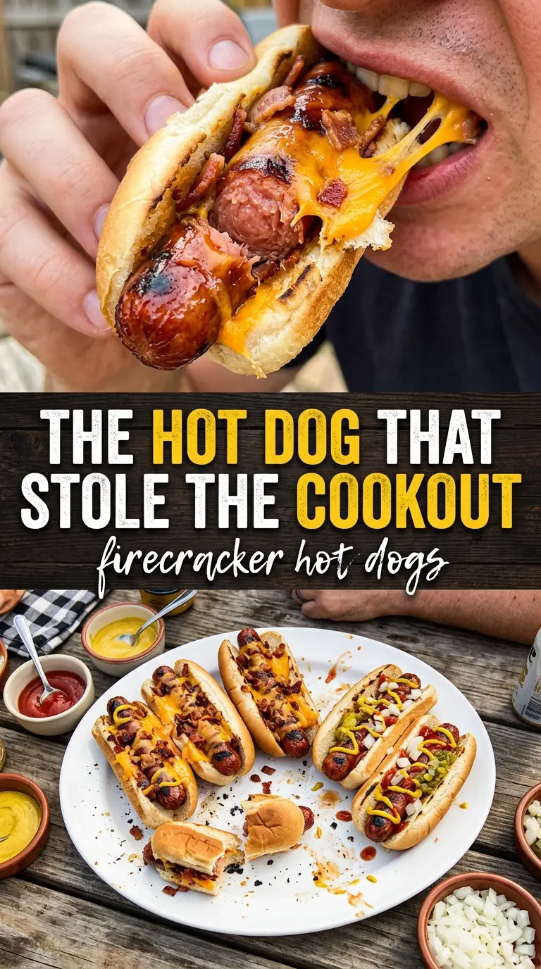 Firecracker hot dogs spicy grilled jalapeño