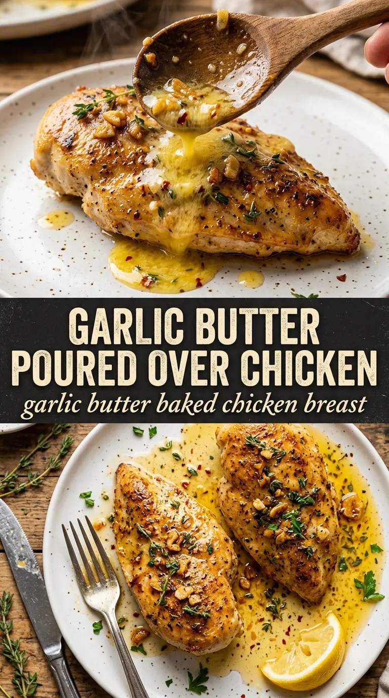 Garlic Butter Baked Chicken Breast juicy golden herb-butter