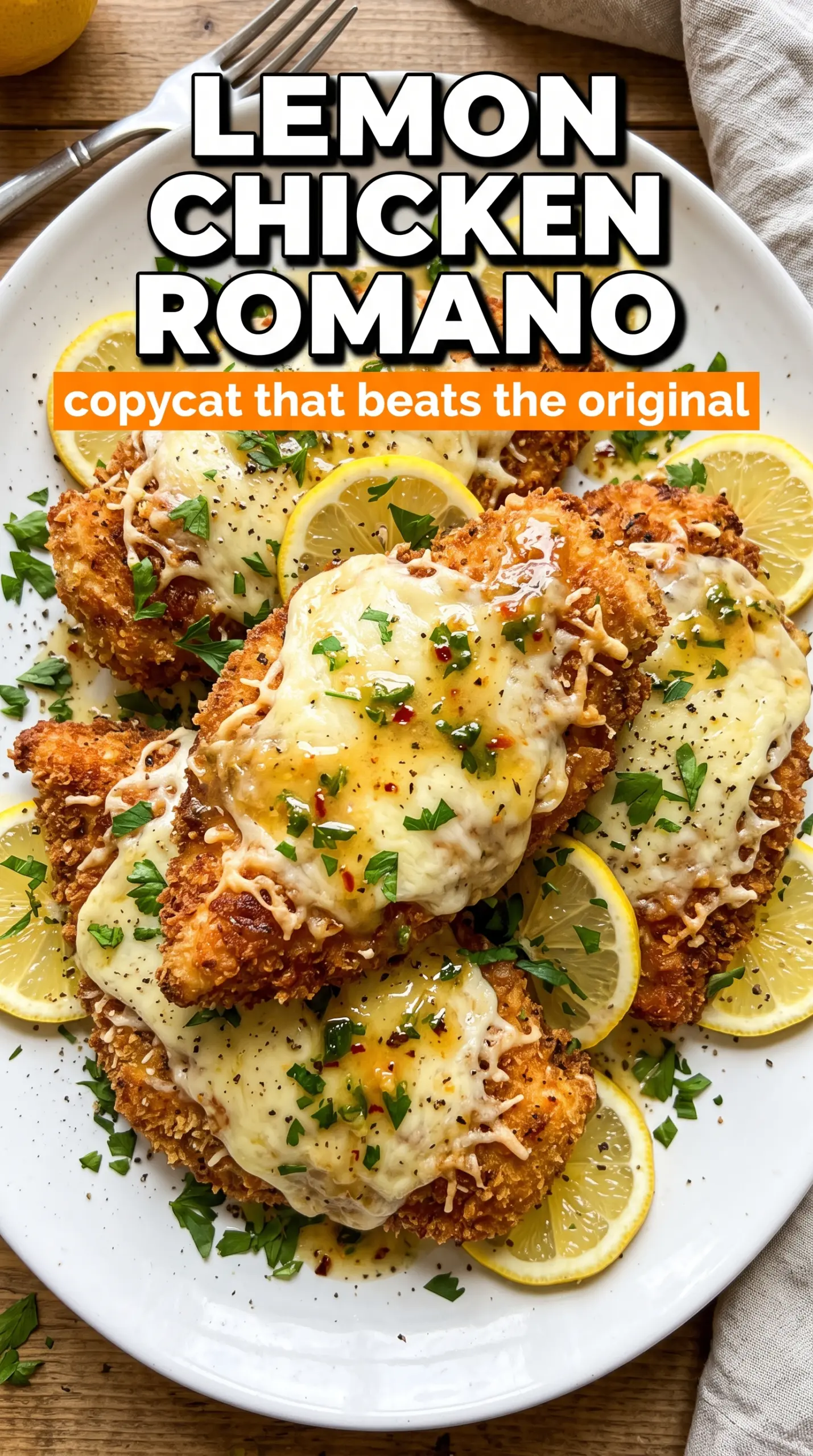 Lemon Chicken Romano crispy lemon chicken