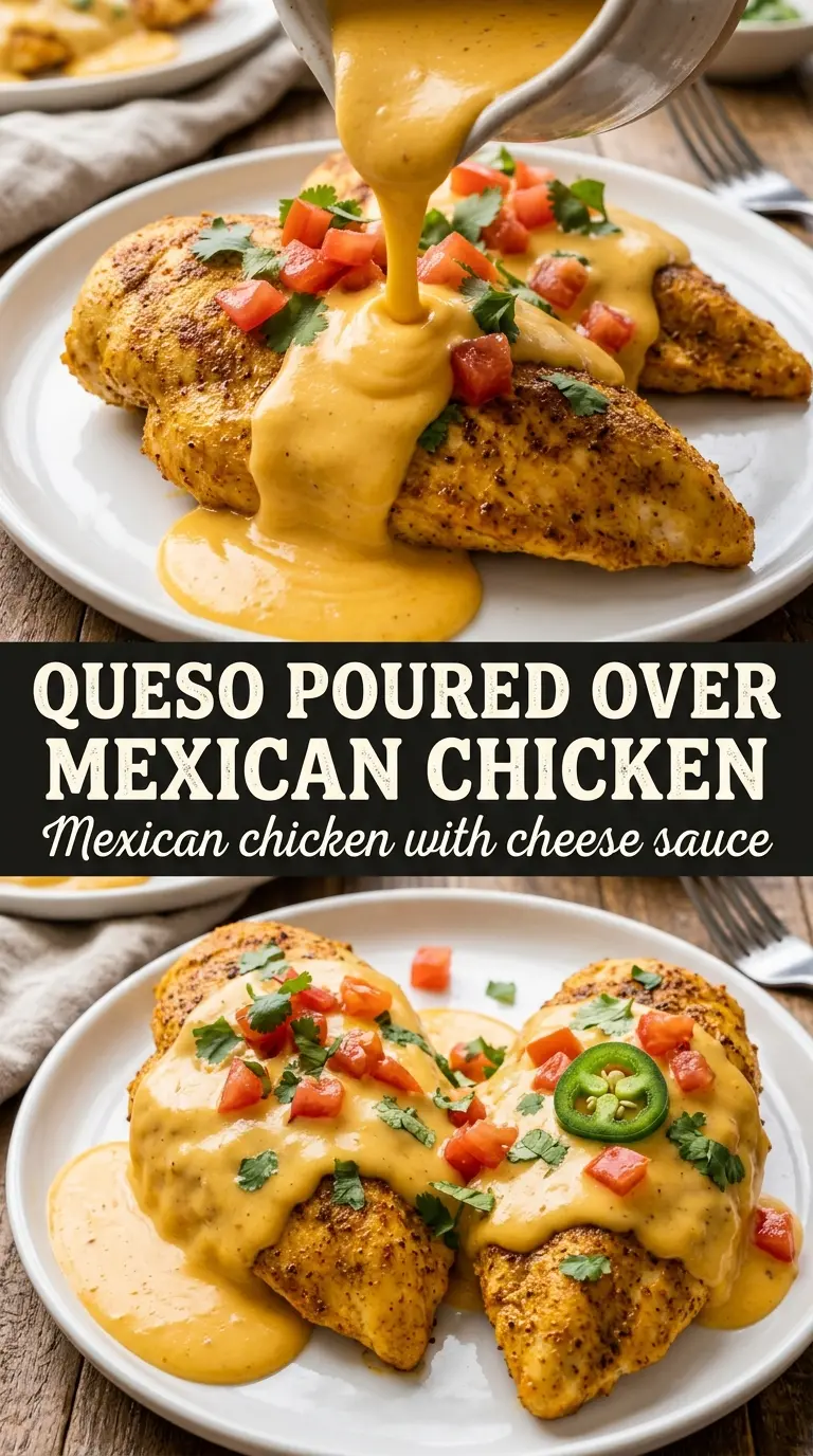 Mexican Chicken with Cheese Sauce creamy queso jalapeño