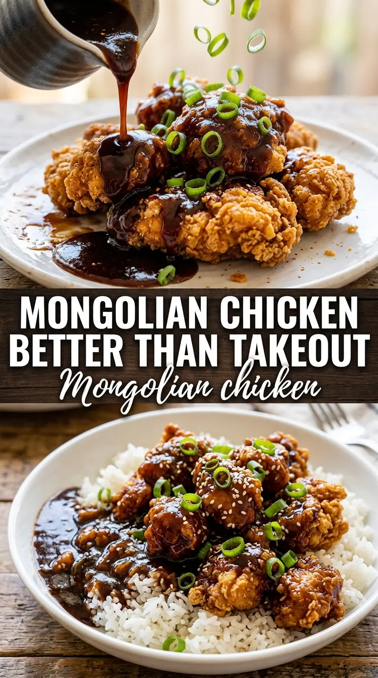 Mongolian chicken sticky glossy