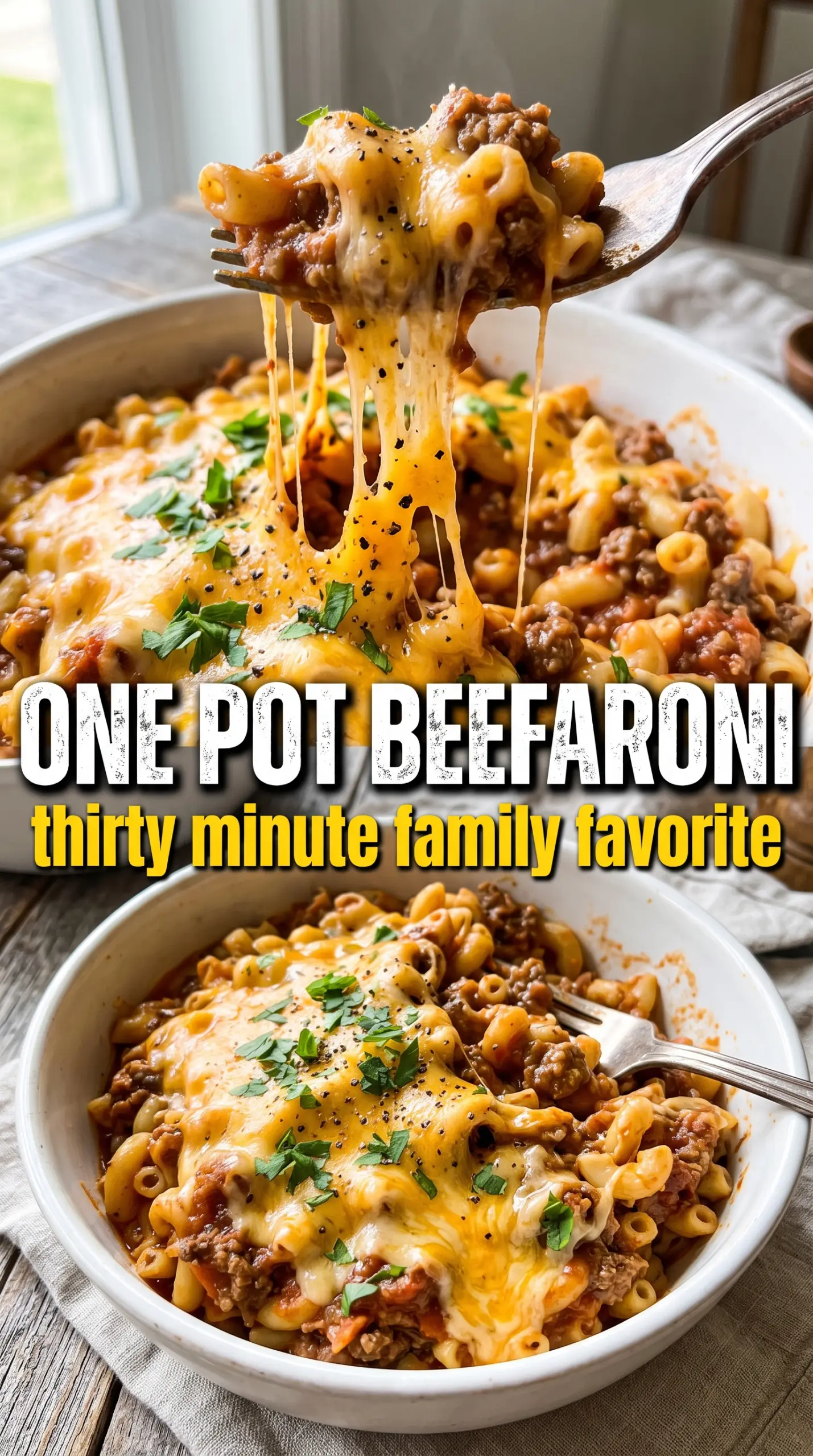 One Pot Beefaroni cheesy tomato beefaroni