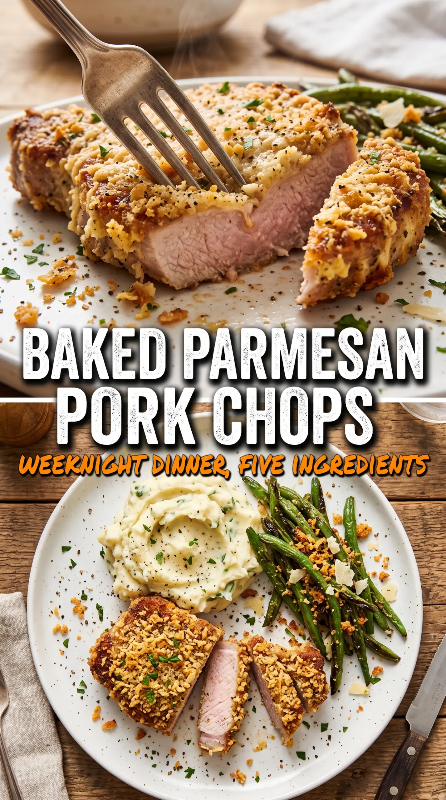Parmesan Baked Pork Chops crispy golden crust