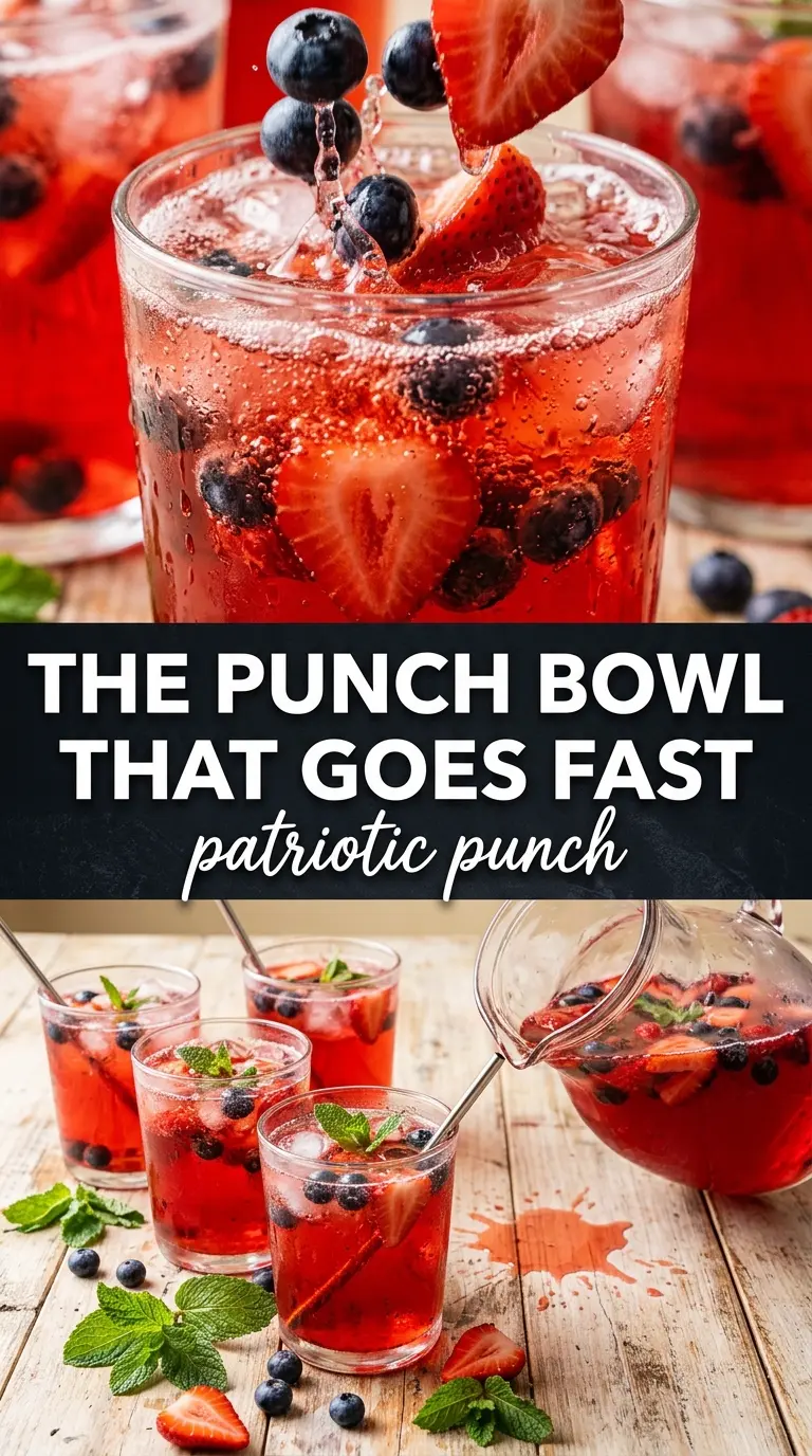 Patriotic Punch red white blue layers