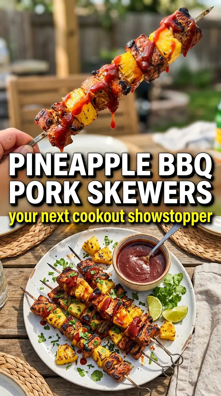 Pineapple BBQ Pork Skewers smoky caramelized juicy