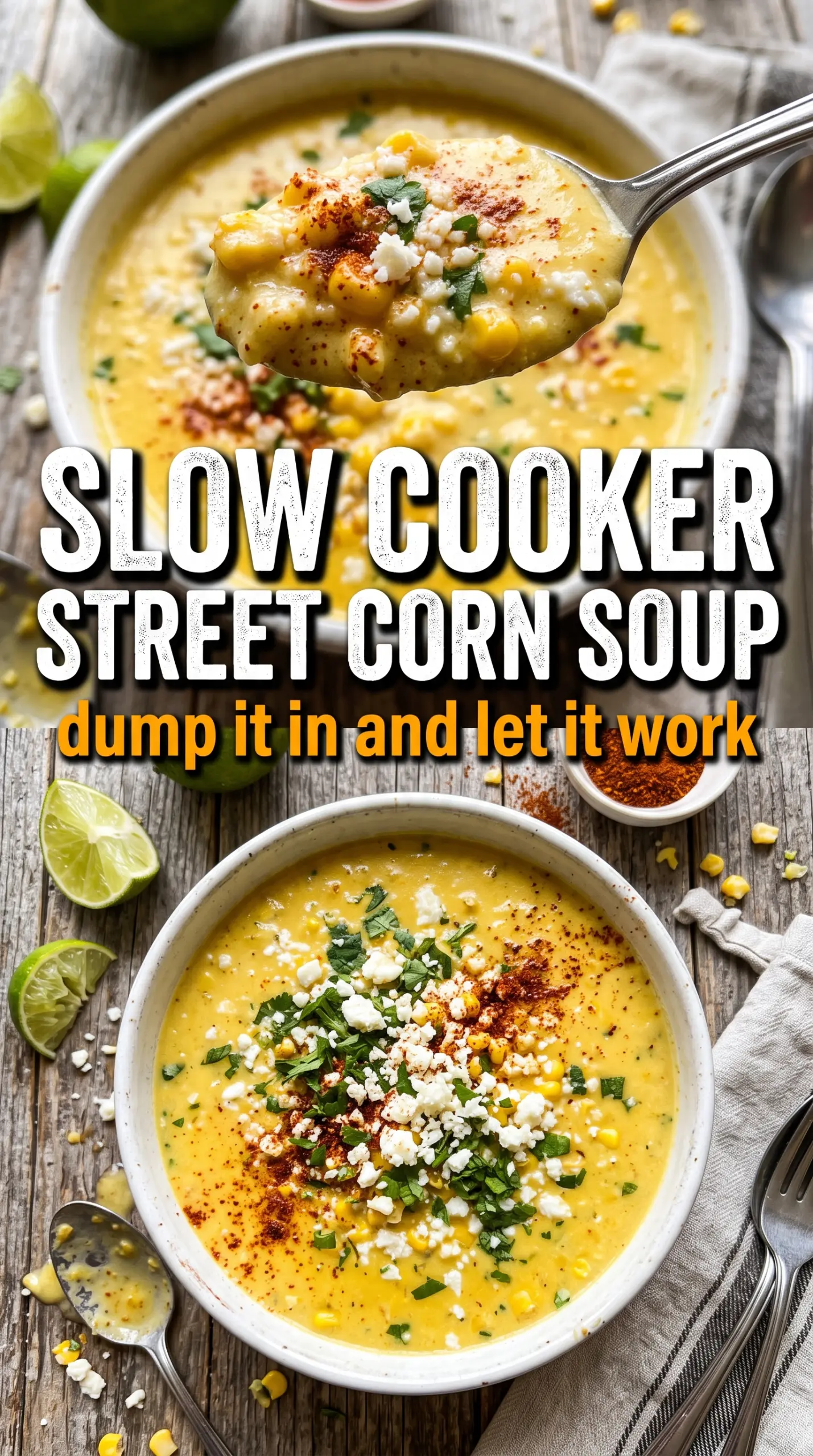 Slow Cooker Mexican Street Corn Soup creamy charred tangy