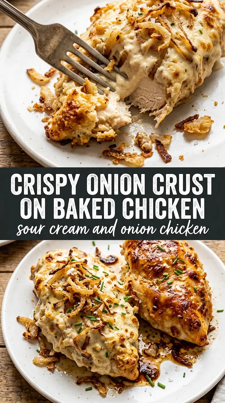 Sour cream and onion chicken golden crispy