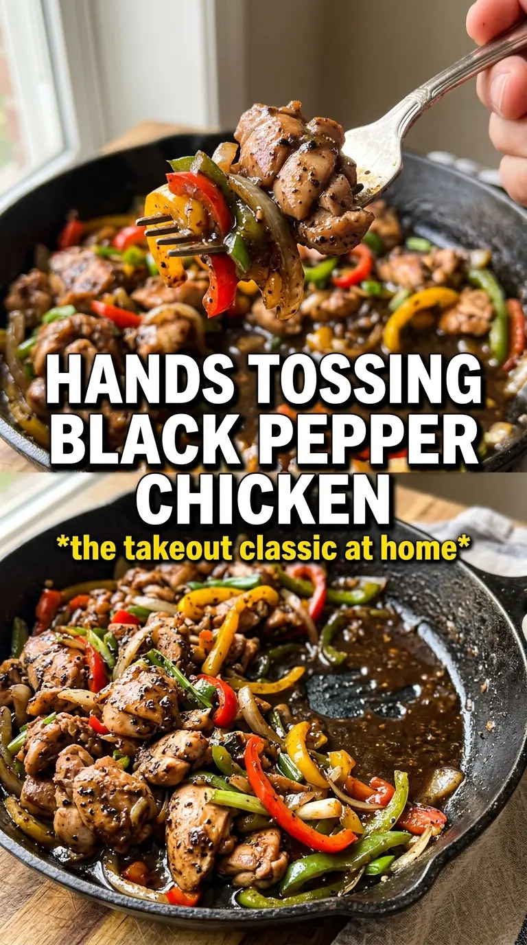 Black Pepper Chicken glossy peppery stir-fry