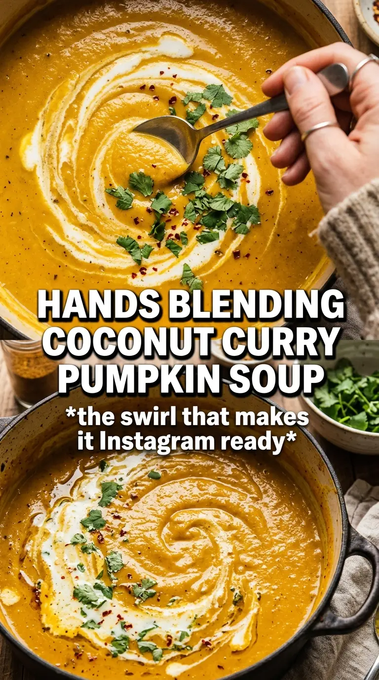 Coconut Curry Pumpkin Soup creamy vibrant garnished