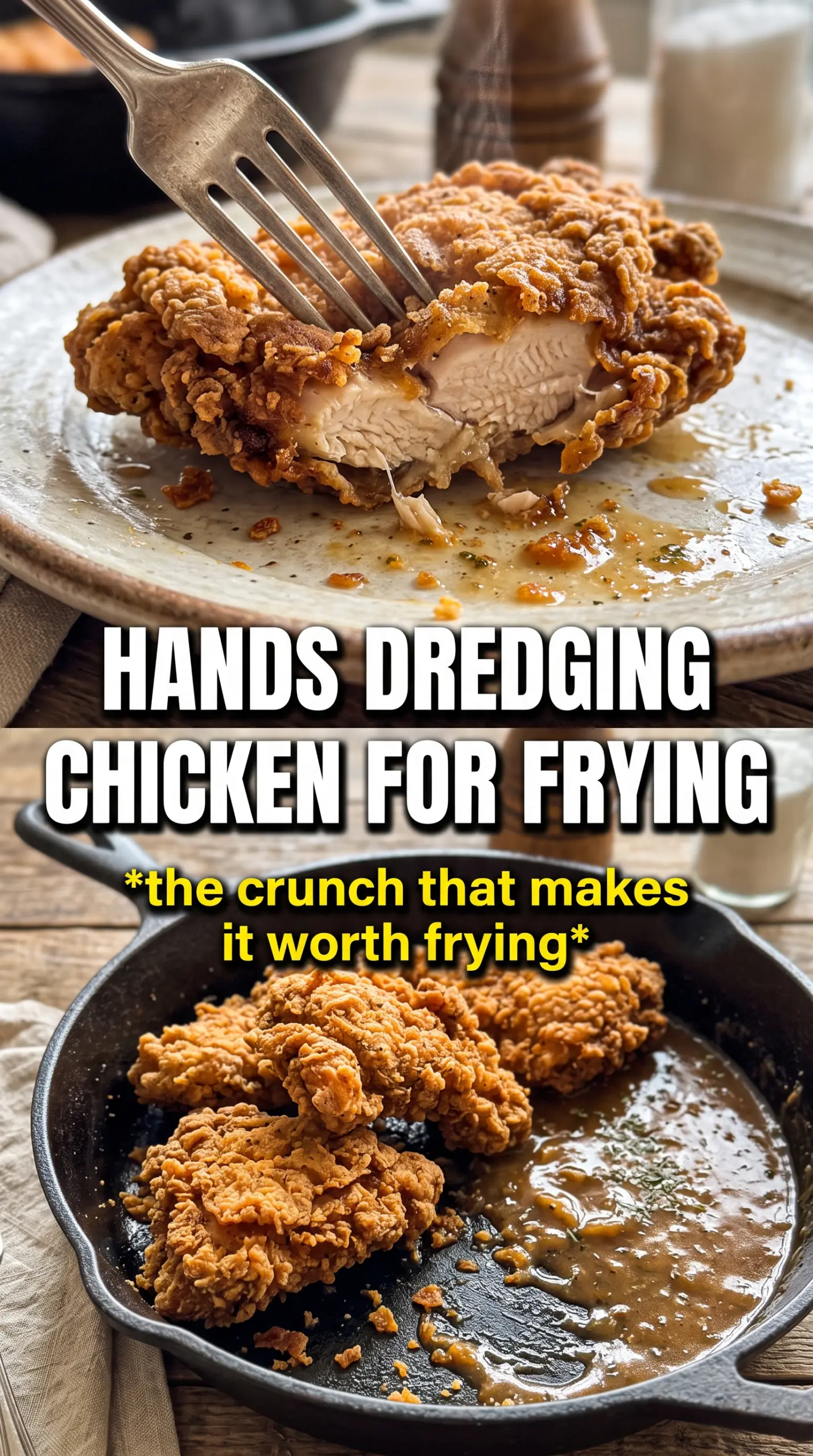 Country fried chicken crispy gravy