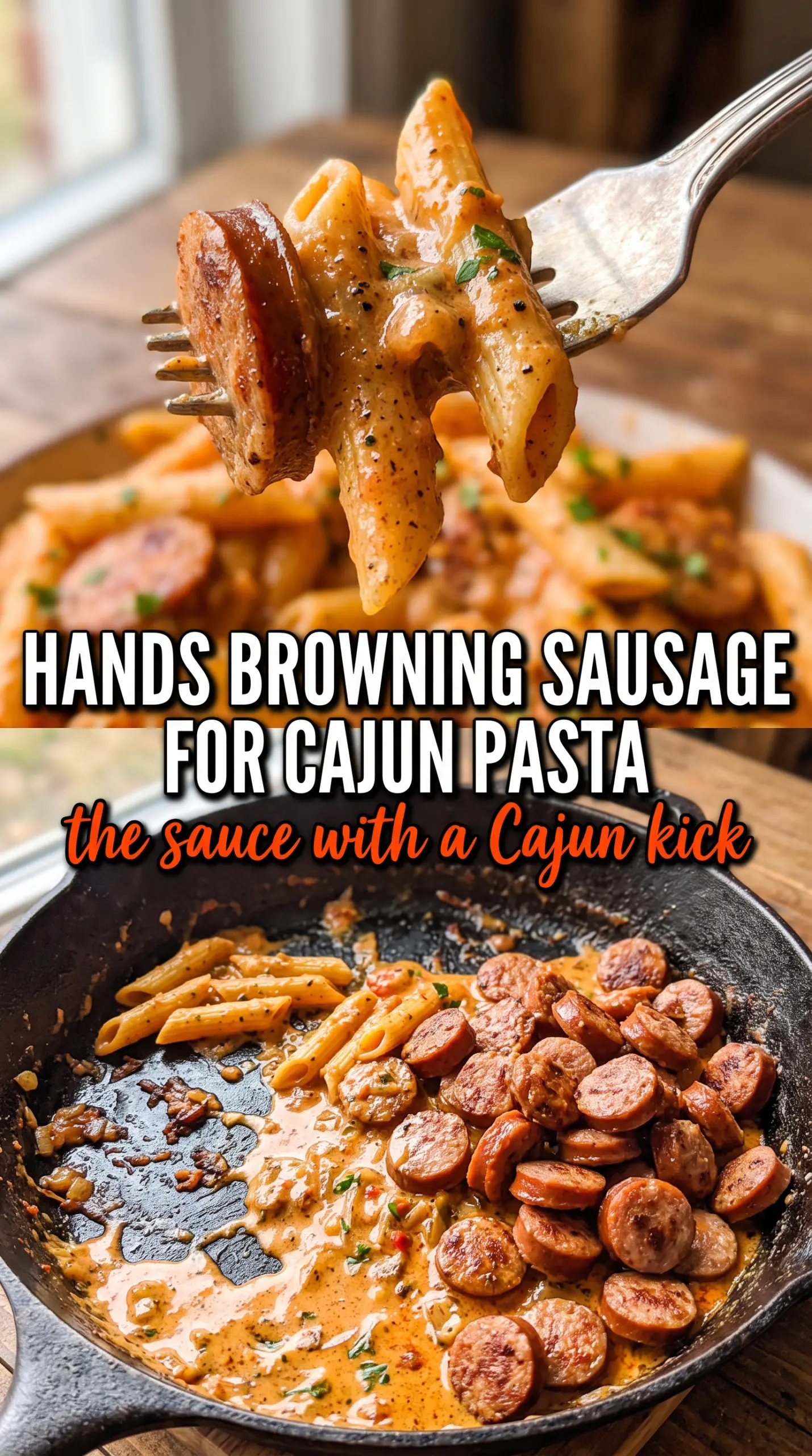 Creamy Cajun Sausage Pasta smoky creamy skillet