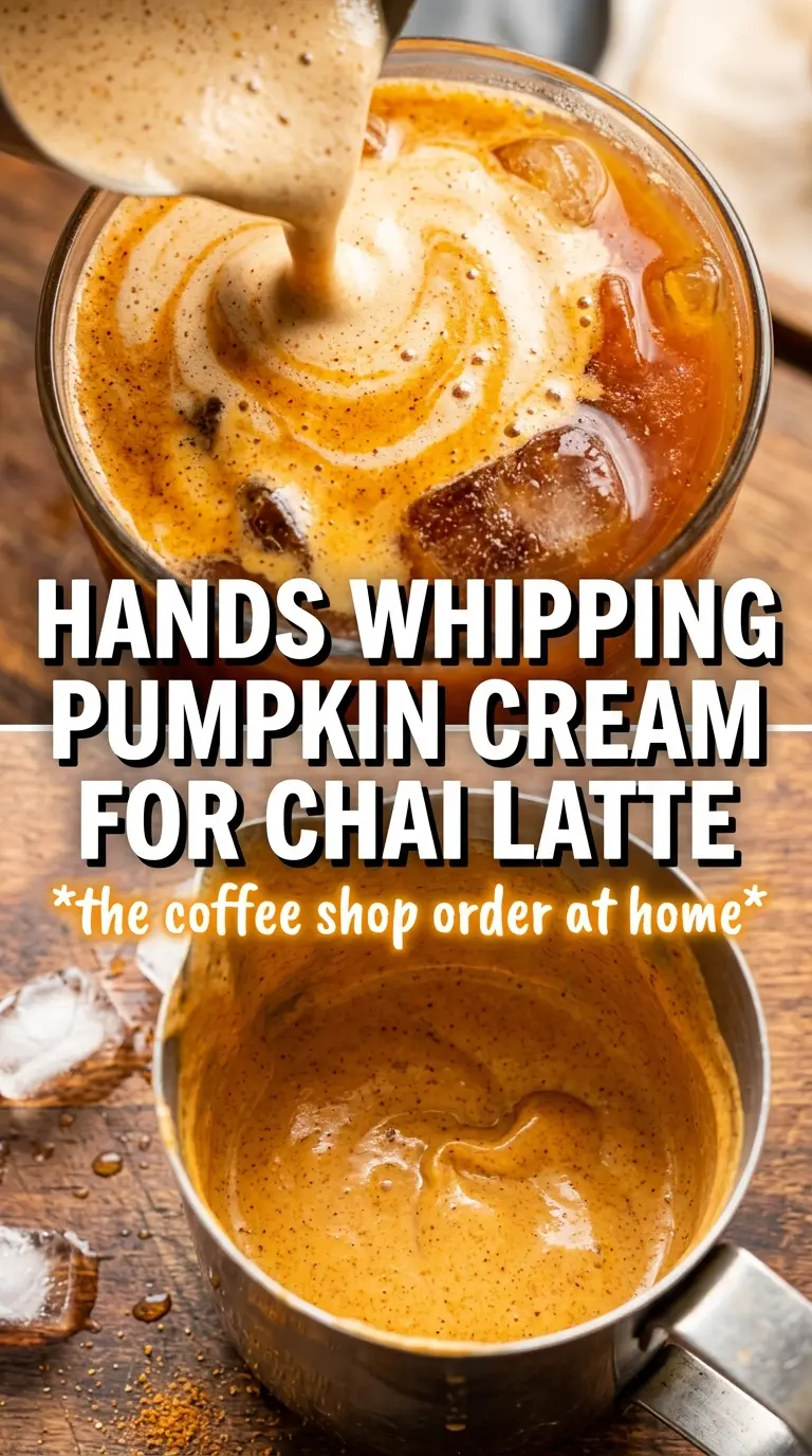 Iced Pumpkin Cream Chai Tea Latte spiced creamy chilled