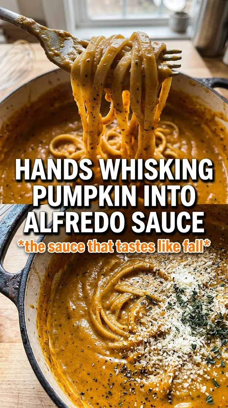 Pumpkin Alfredo velvety creamy fettuccine