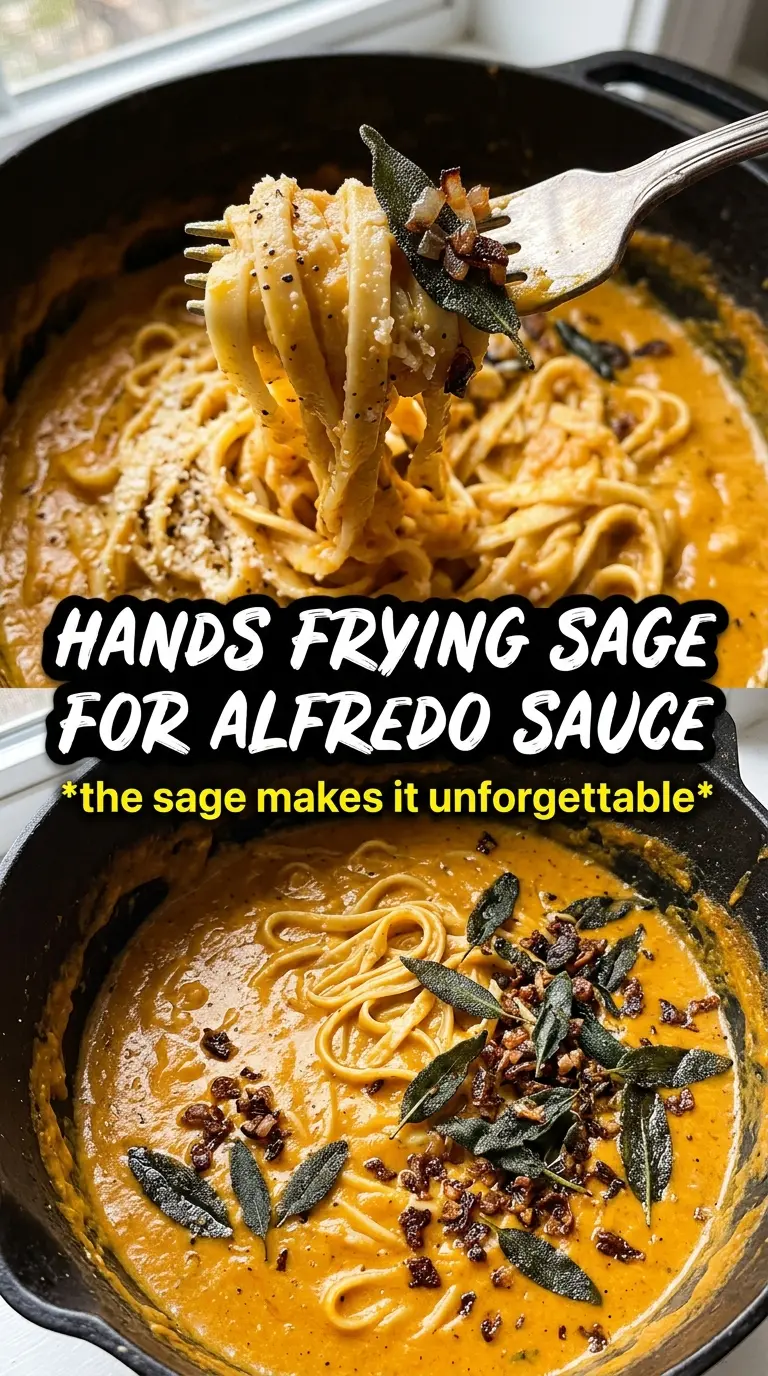 Pumpkin Alfredo Pasta With Sage creamy sage walnut