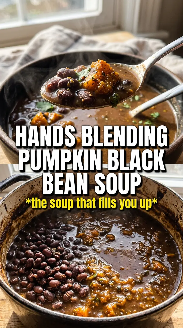 Pumpkin and Black Bean Soup creamy smoky