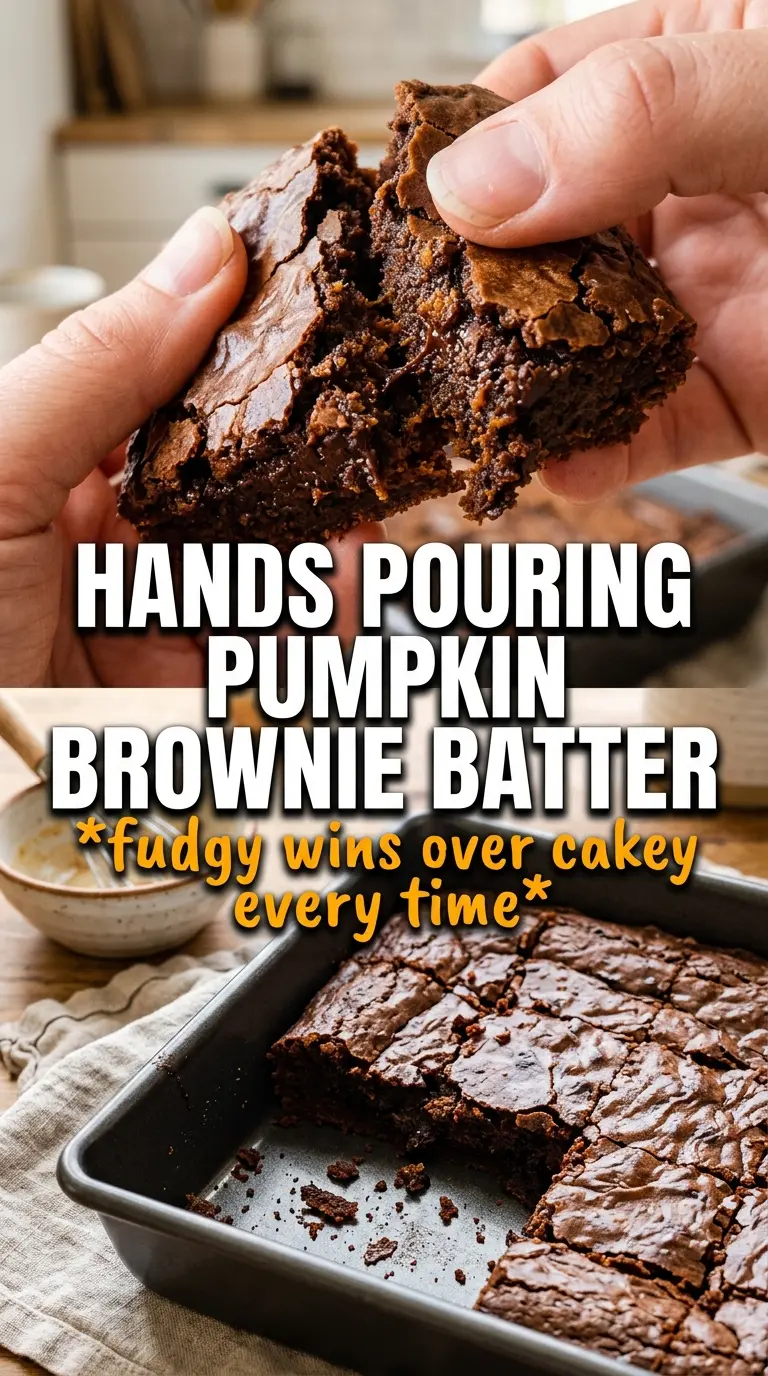 Pumpkin Brownies fudgy marbled spice