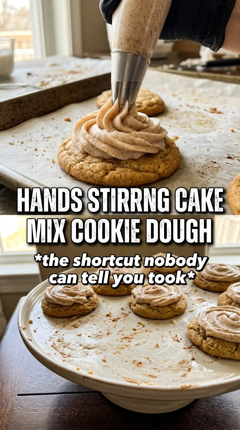 Pumpkin Cake Mix Cookies With Cinnamon Cream Cheese Frosting soft frosted cookies