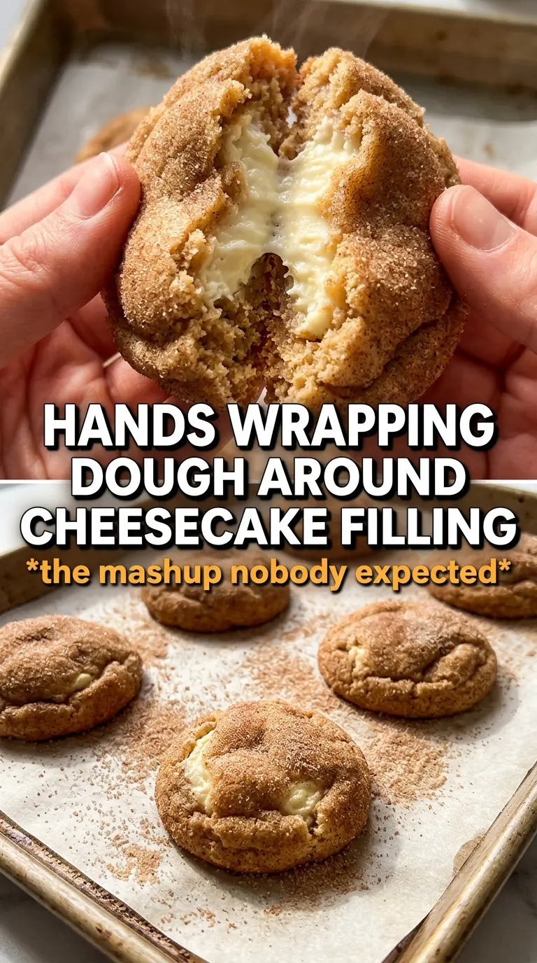 Pumpkin Cheesecake Snickerdoodle Cookies pumpkin cheesecake cinnamon-sugar